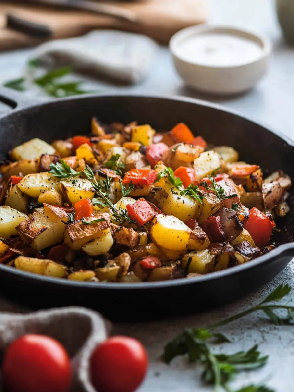 Savory Breakfast Potato Hash with Bacon and Herbs Bliss 5 Breakfast Potato Hash