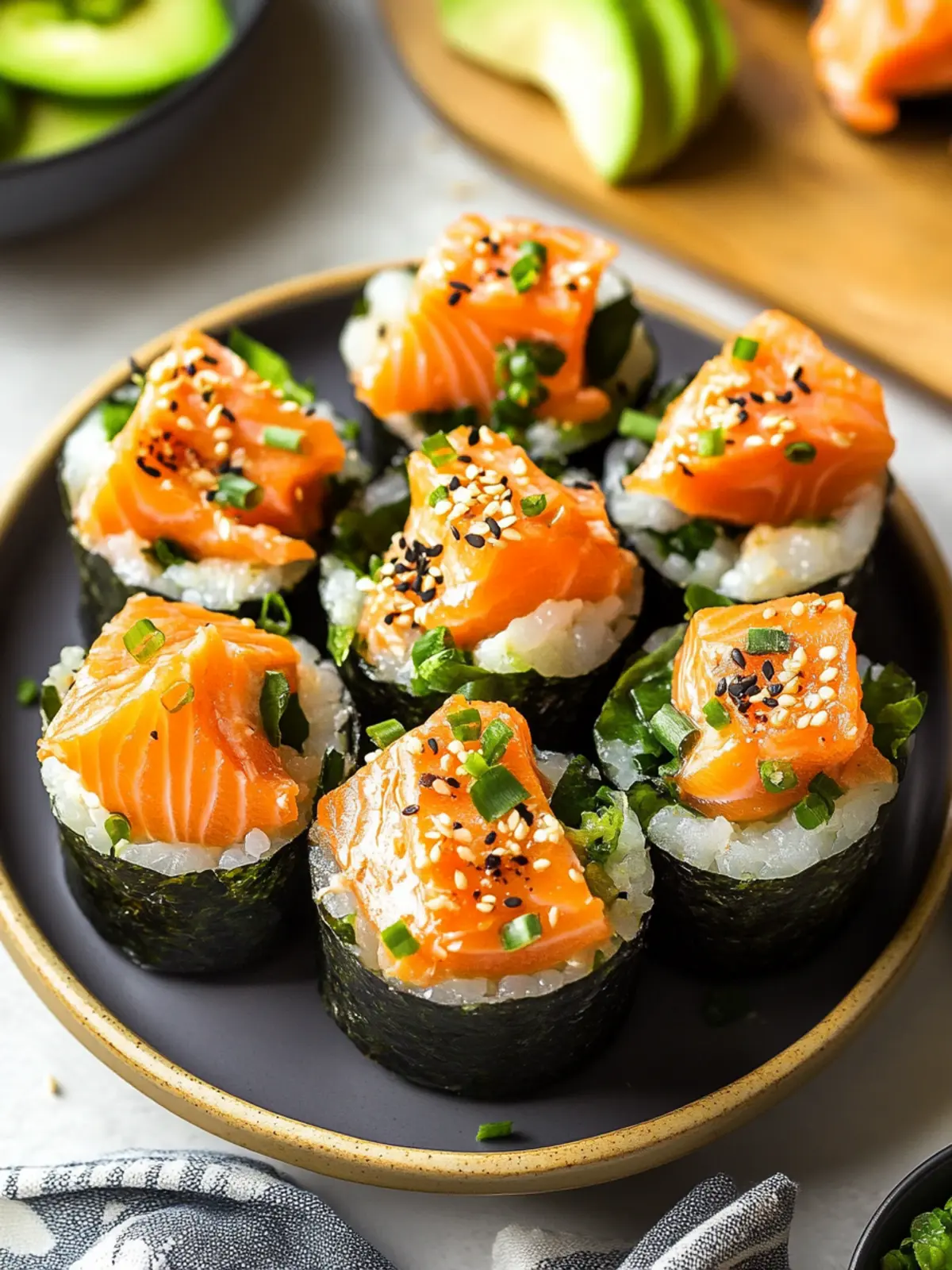 Easy Baked Salmon Sushi Cups Recipe You’ll Love in 30 Minutes 4 Easy Baked Salmon Sushi Cups (Viral Recipe)