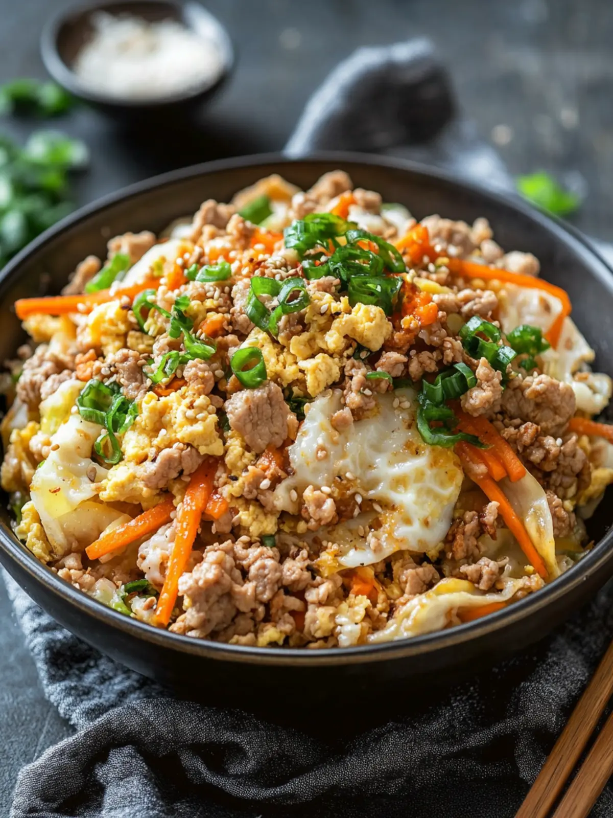Keto Egg Roll in a Bowl Ready in One Skillet in 30 Minutes 2 Keto Egg Roll in a Bowl Ready in One Skillet