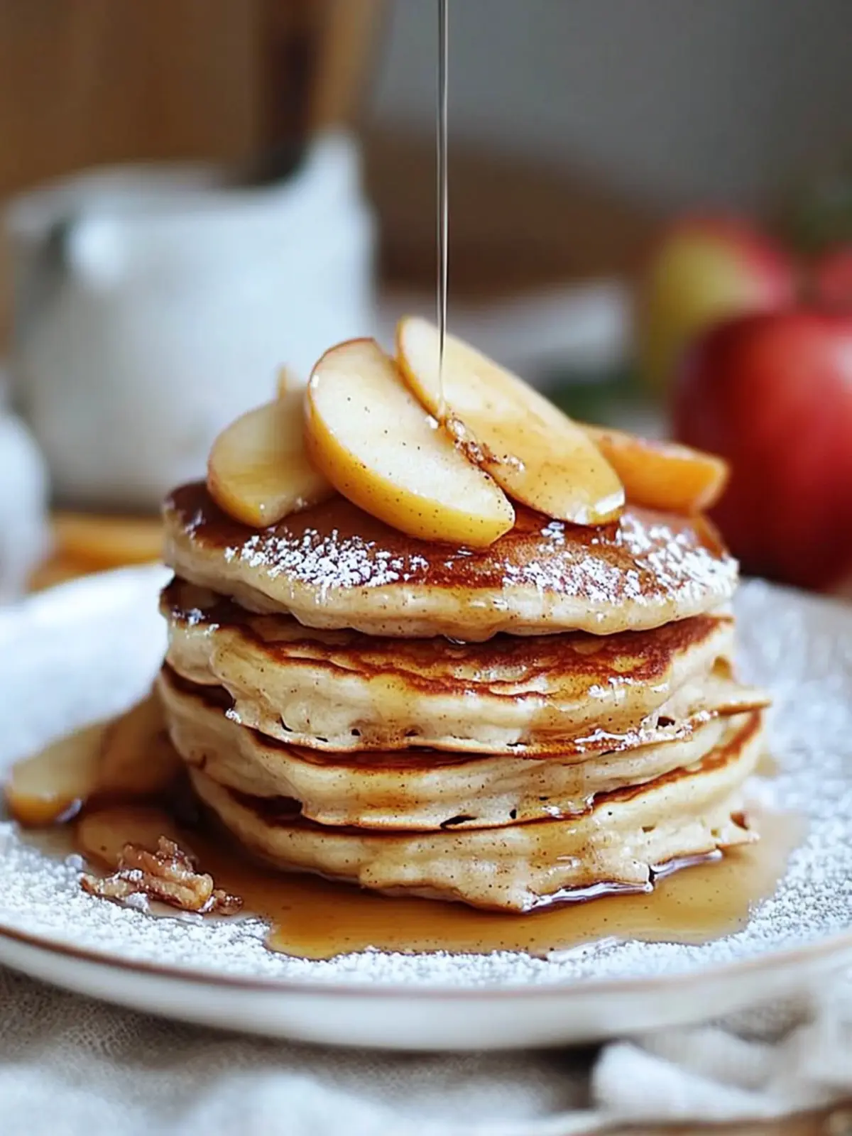 Fluffy Apple Cinnamon Yogurt Pancakes for a Healthy Breakfast 2 Apple cinnamon yogurt pancakes