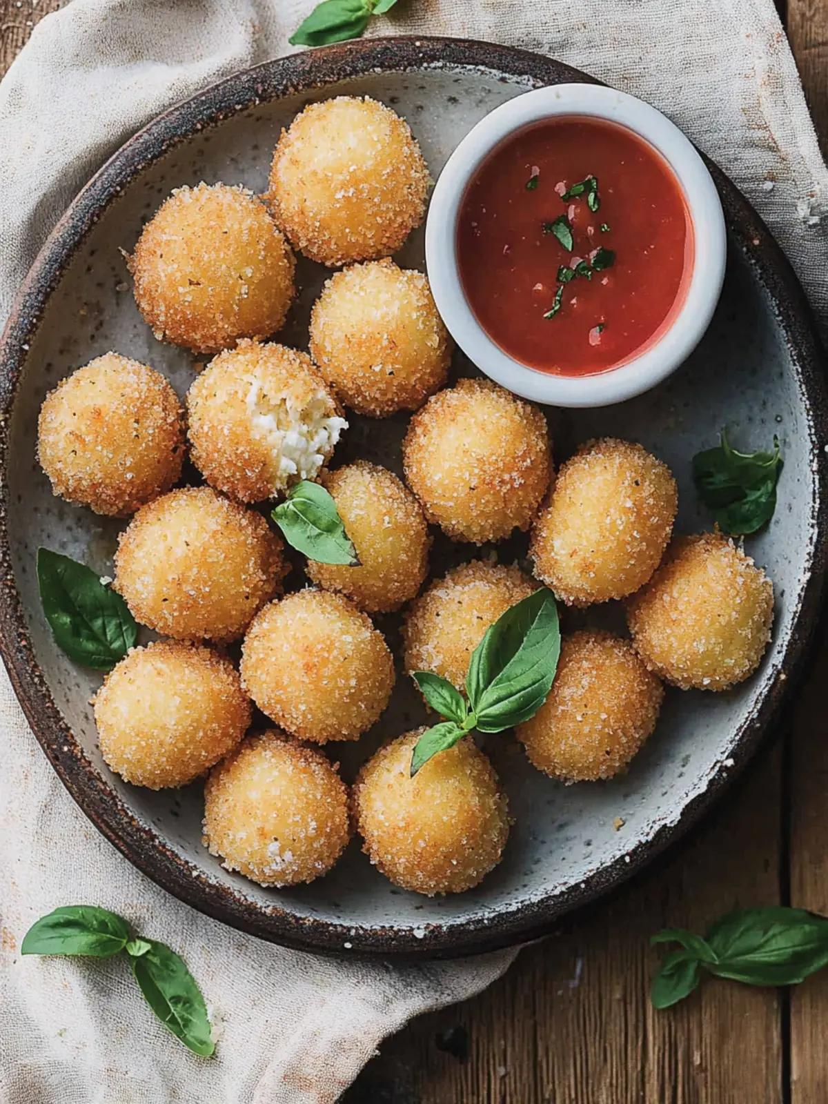 Crispy Fried Mozzarella Balls Perfect for Any Gathering 4 Fried Mozzarella Balls