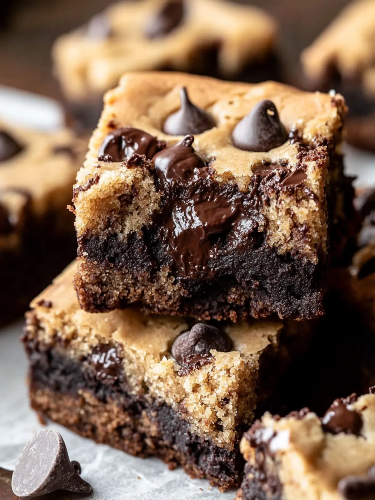 Decadent Chocolate Chip Cookie Brownies You'll Love 2 Chocolate Chip Cookie Brownies