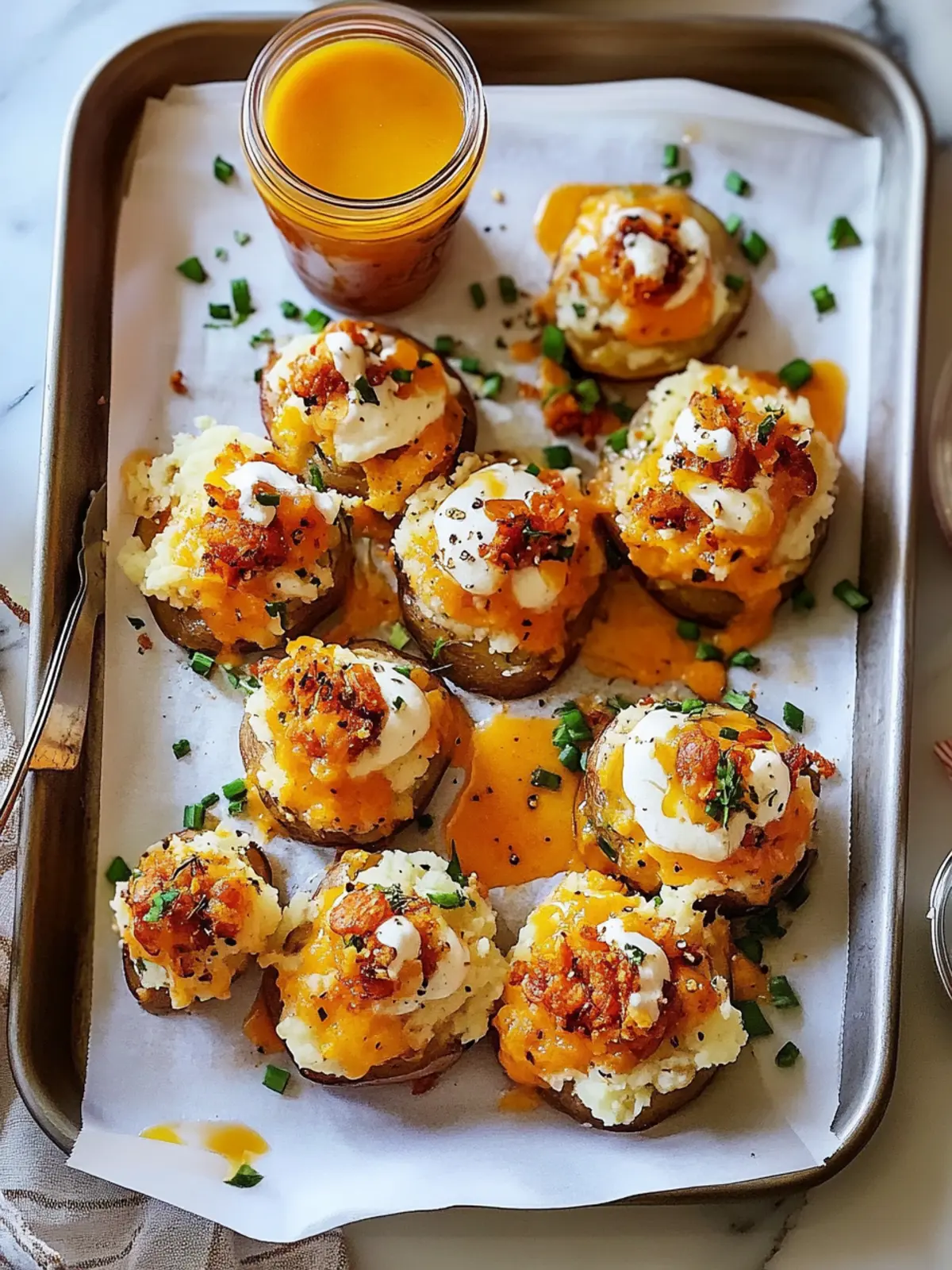 Crispy Loaded Smashed Potatoes for Ultimate Snack Cravings 3 Loaded Smashed Potatoes