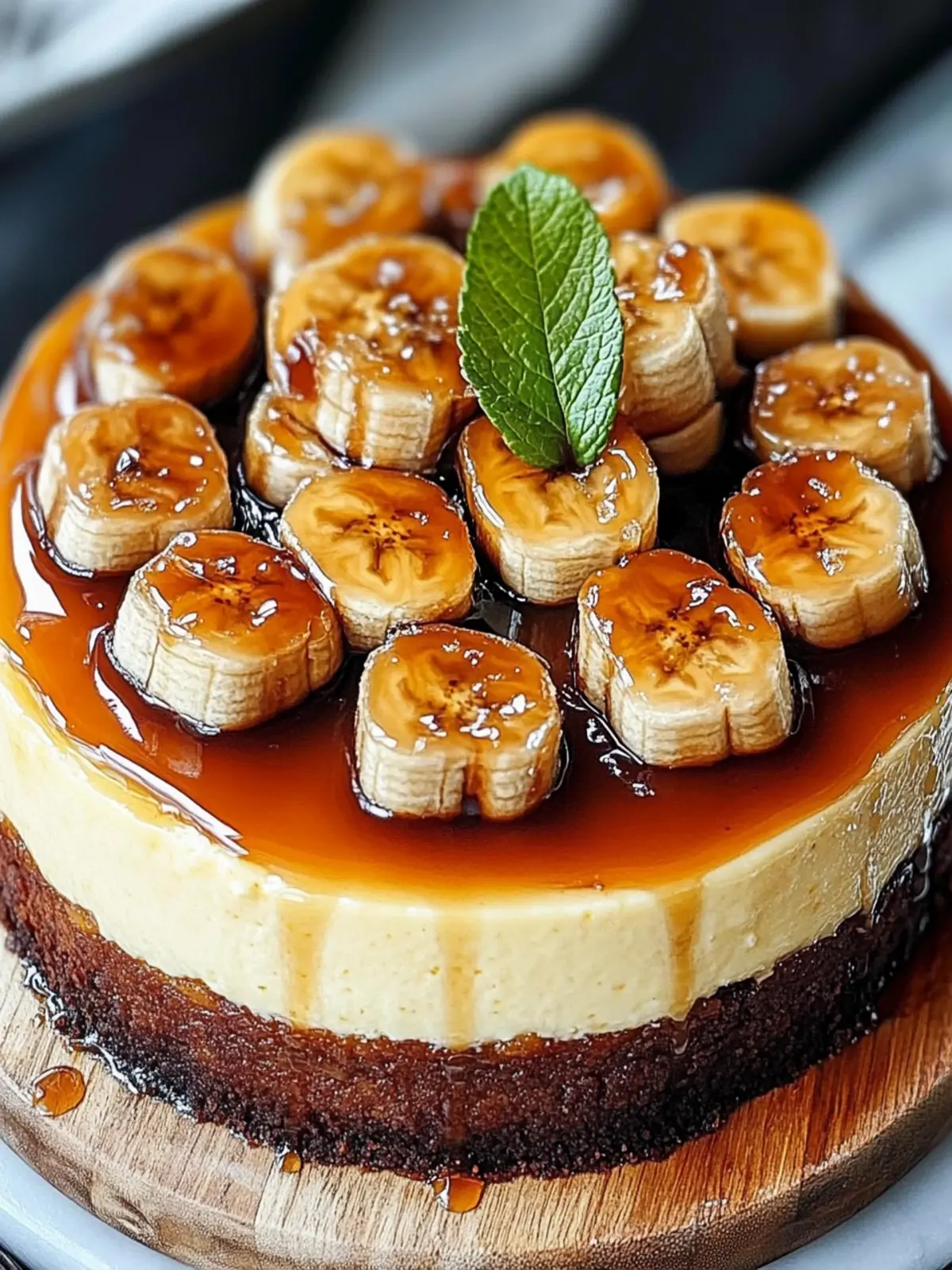 Heavenly Caramelized Banana Cheesecake with Rum Glaze Delight 4 Caramelized Banana Cheesecake with Rum Glaze