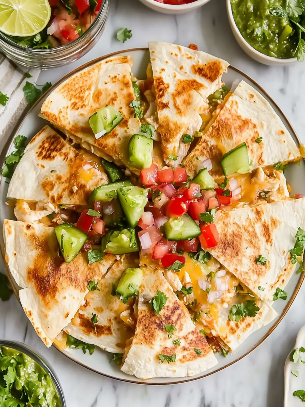 Easy Chicken Quesadillas: Quick and Cheesy Family Favorite 3 Easy Chicken Quesadillas