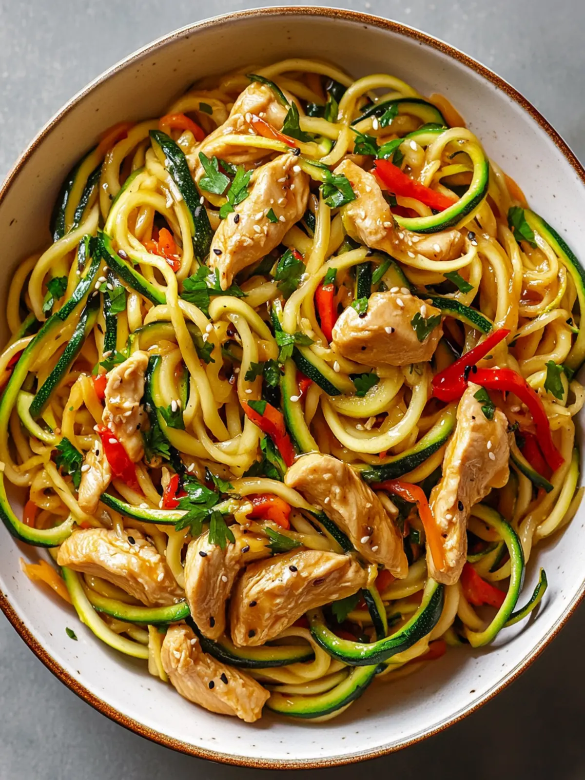 Garlic Chicken Zucchini Noodles Stir Fry: A Healthy Delight 3 Garlic Chicken Zucchini Noodles Stir Fry