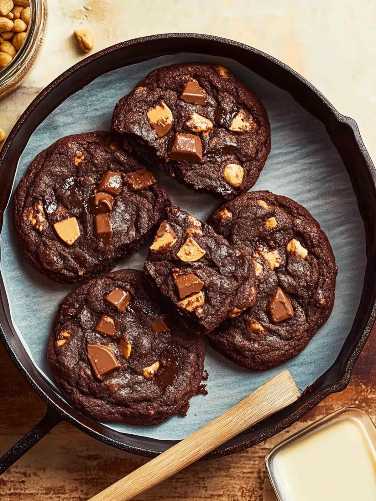 Decadent Flourless Chocolate Fudge Peanut Butter Cookies 4 Flourless Chocolate Fudge Peanut Butter Cookie