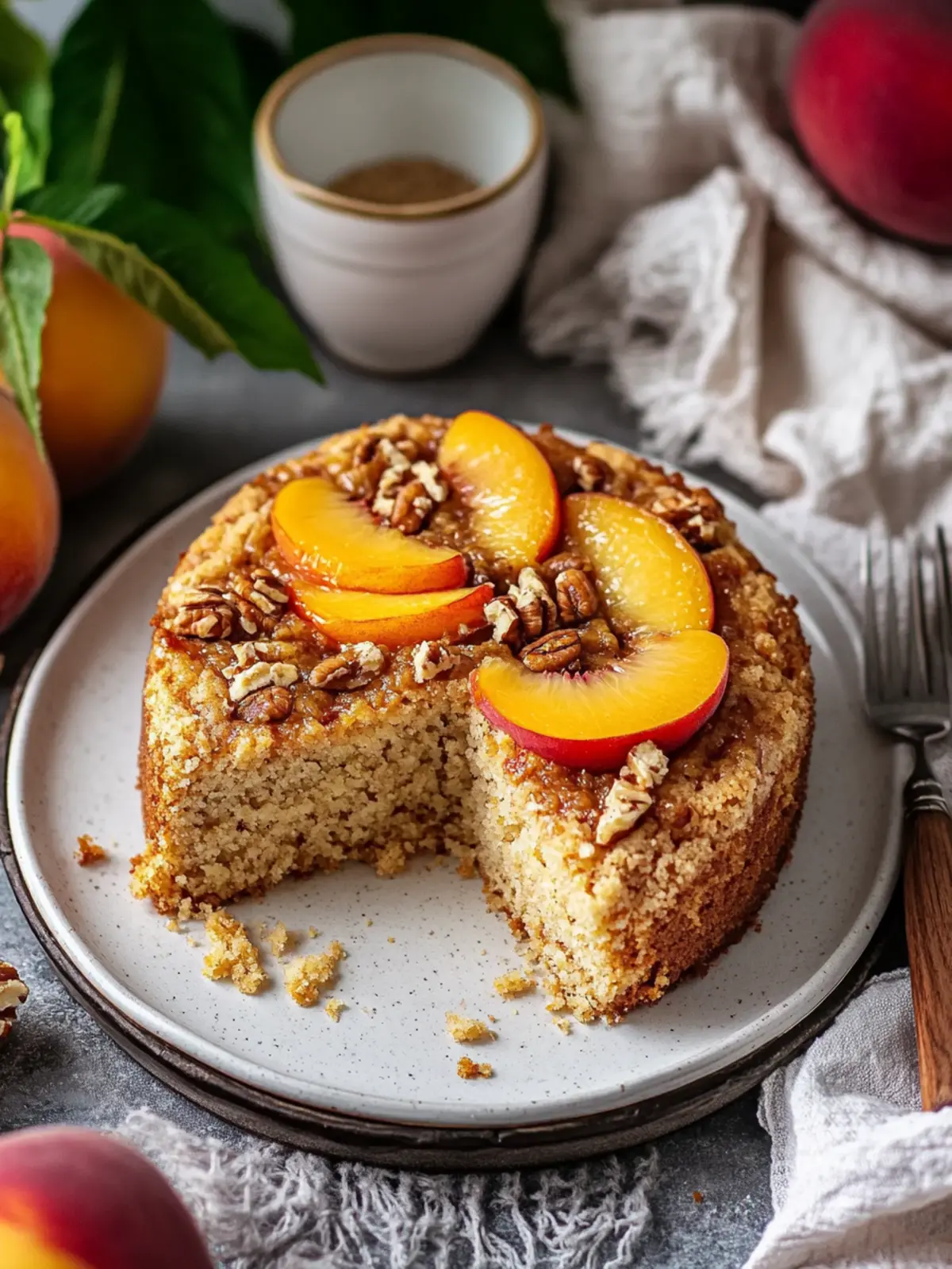 Peach Coffee Cake of Your Dreams: Sweet Summer Bliss Awaits 2 Peach Coffee Cake of Your Dreams!