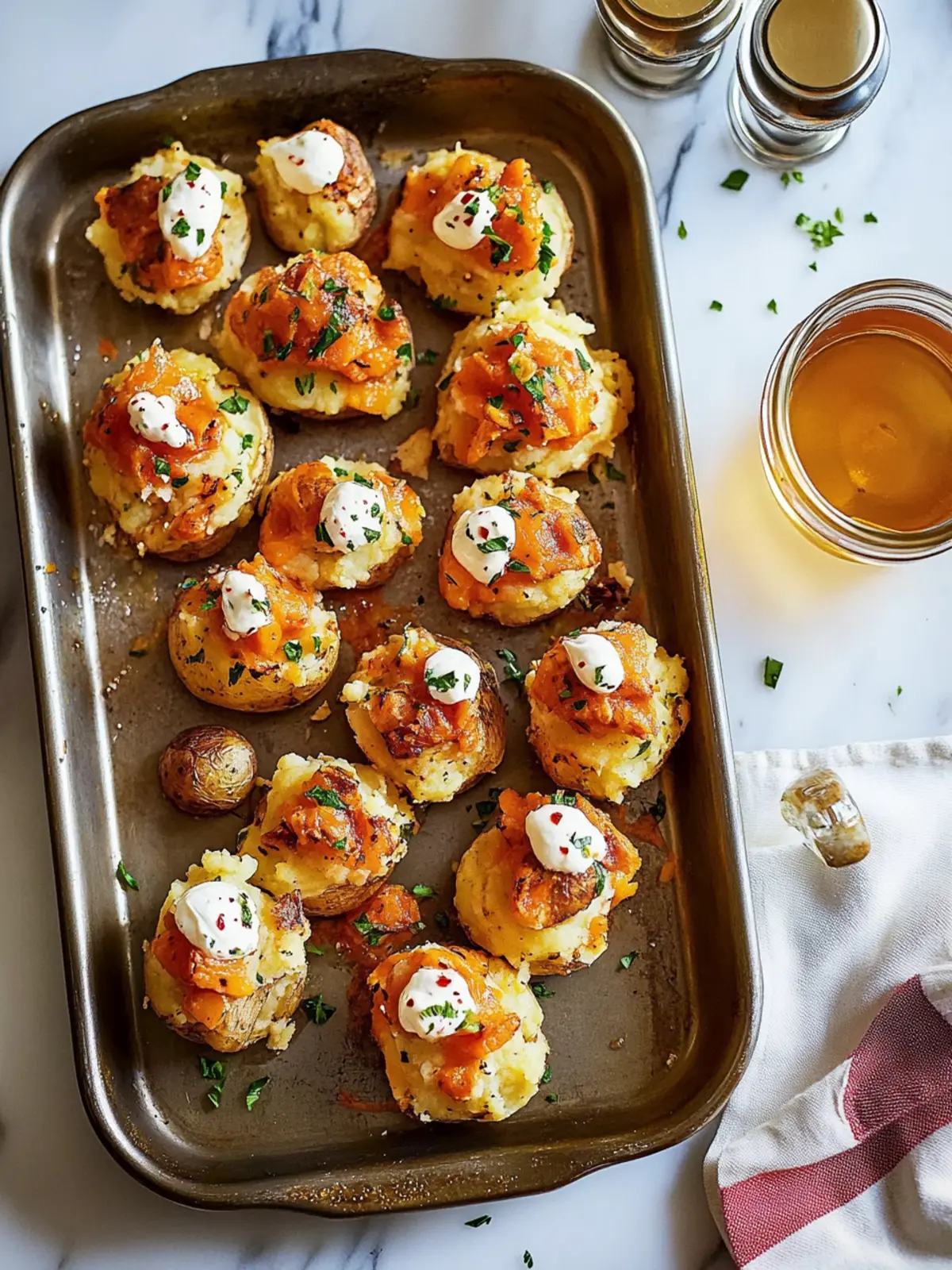 Crispy Loaded Smashed Potatoes for Ultimate Snack Cravings 2 Loaded Smashed Potatoes