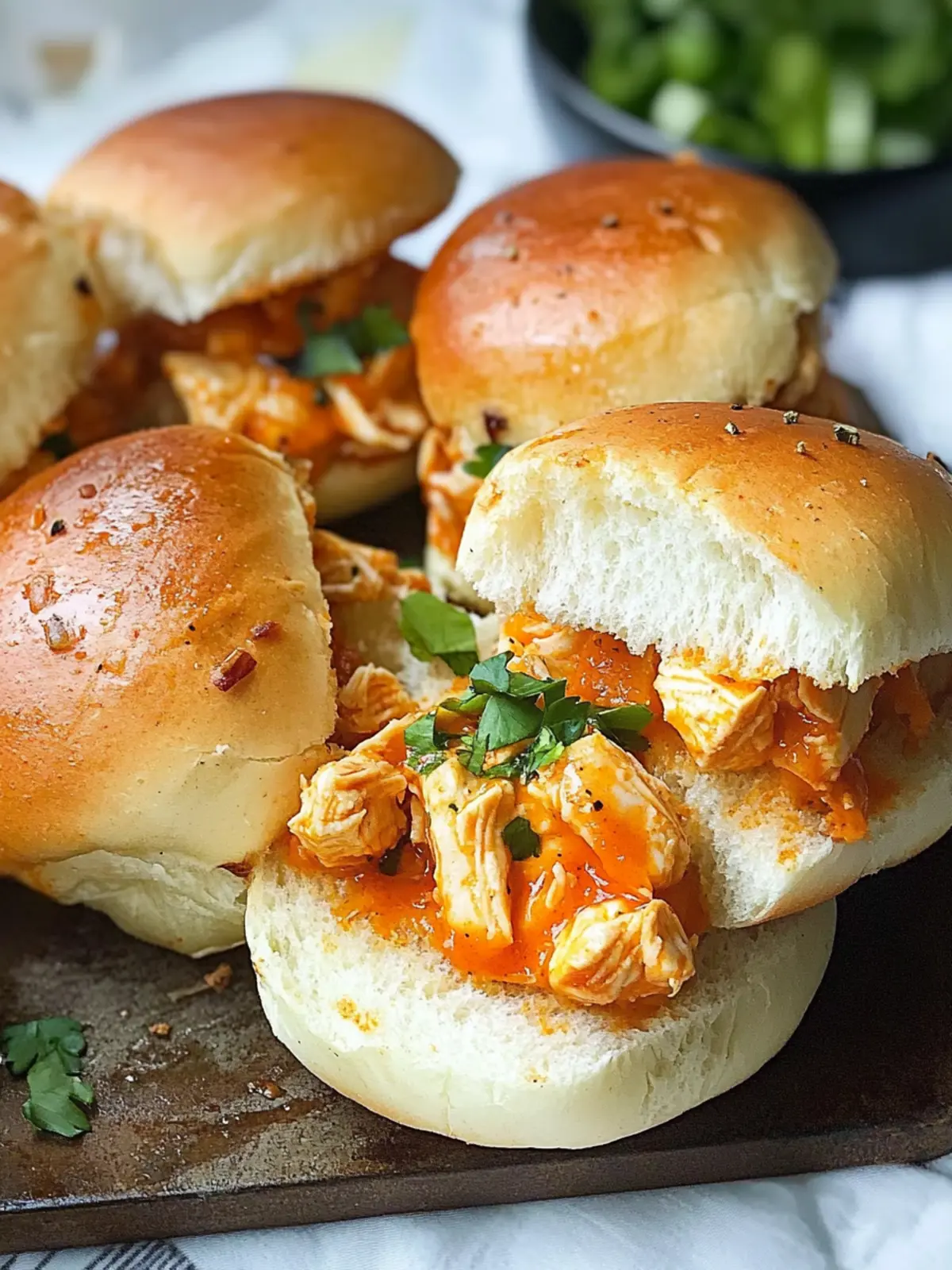 Irresistible Spicy Buffalo Chicken Sliders for Game Day Fun 3 Spicy Buffalo Chicken Sliders