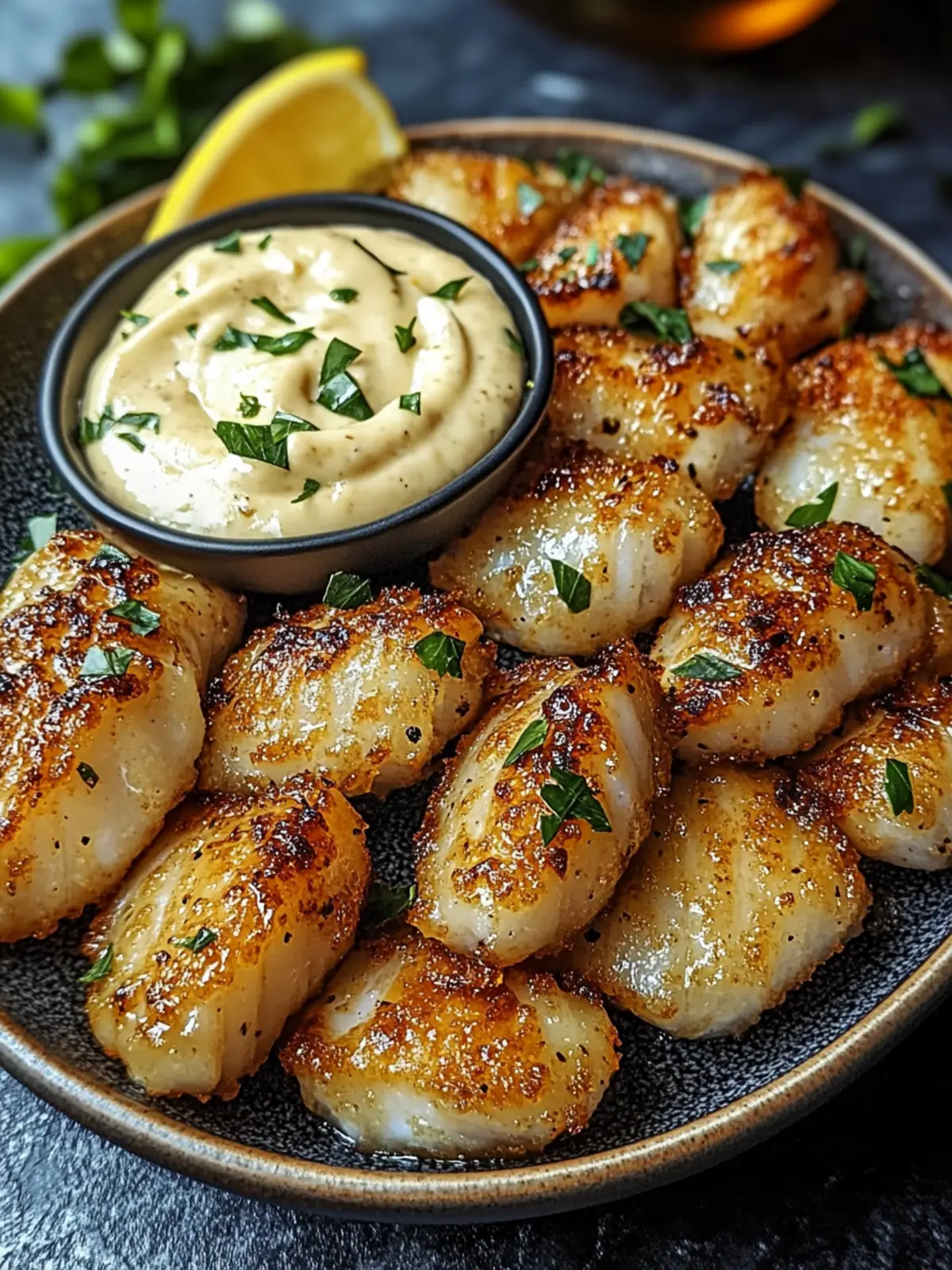 Lemon Butter Fish Bites with Garlic Aioli for Easy Weeknight Dinners 4 Lemon Butter Fish Bites with Garlic Aioli