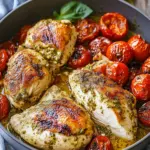 Creamy Pesto Chicken with Roasted Tomatoes for a Cozy Dinner 3 Creamy Pesto Chicken with Roasted Tomatoes