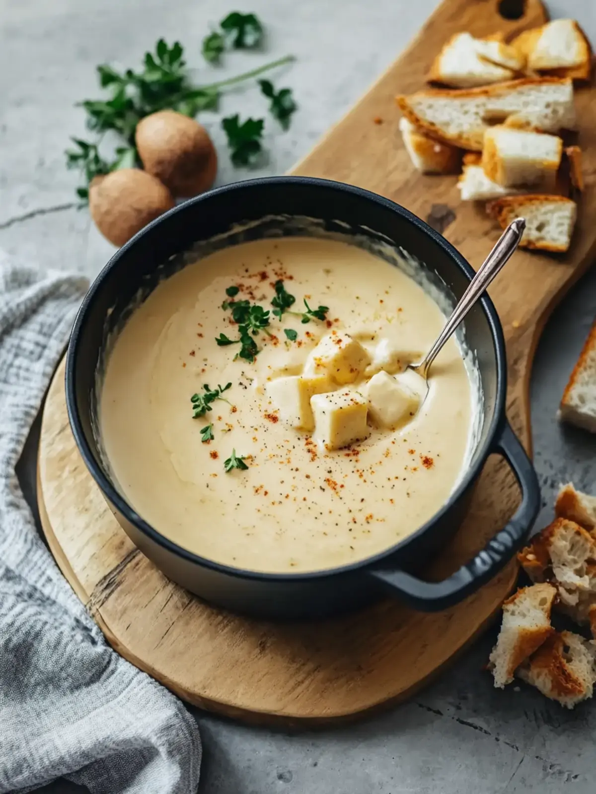 Delicious Vegan Cheese Fondue: Cozy Night In Delight! 2 Vegan Cheese Fondue