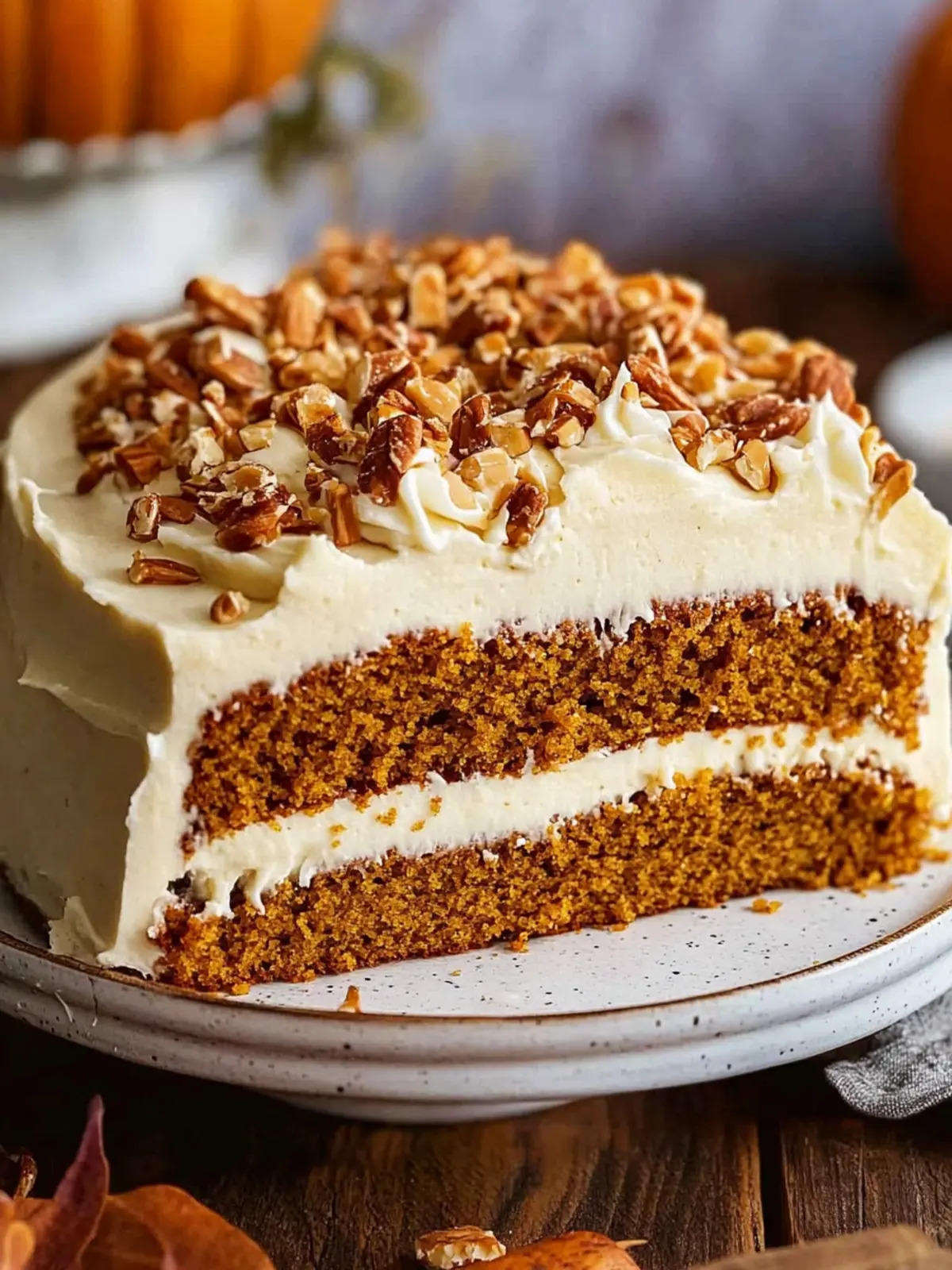 Moist Pumpkin Cake with Cream Cheese Frosting Bliss 5 Pumpkin Cake with Cream Cheese Frosting