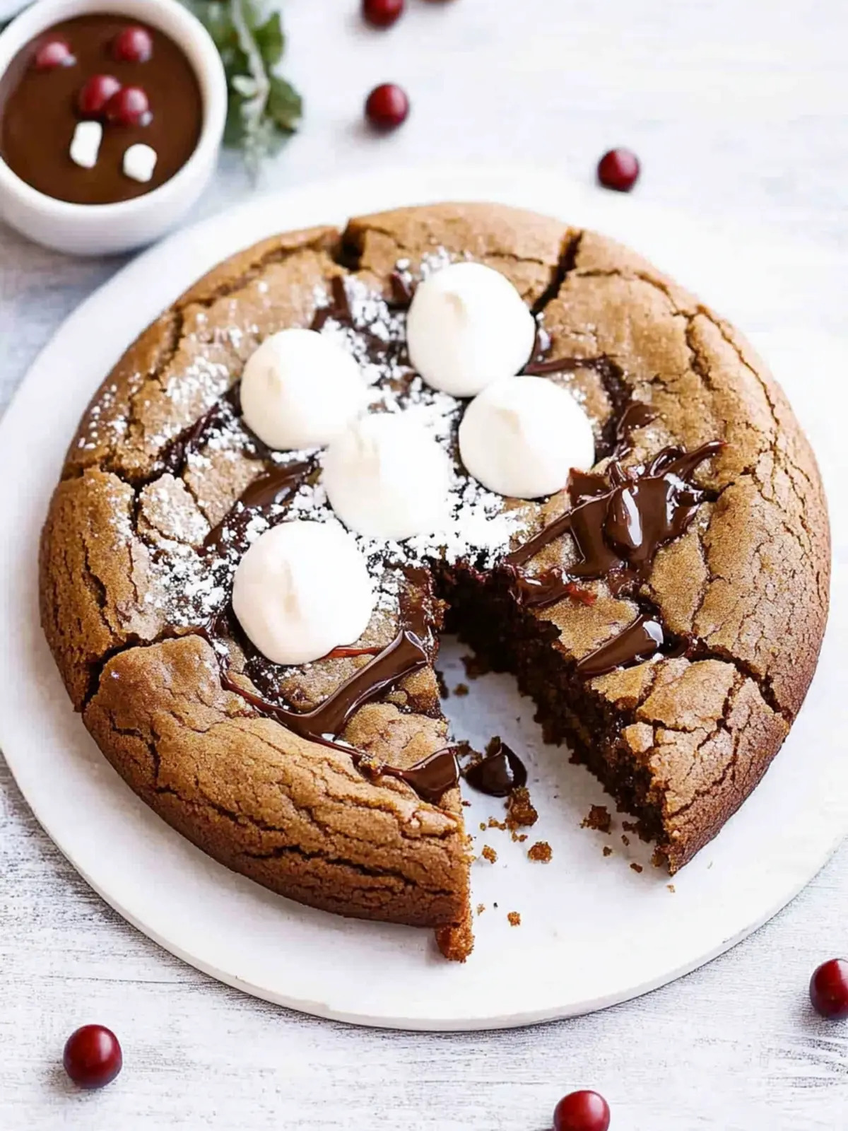 Nutella Stuffed Deep Dish Gingerbread Cookie Bliss Awaited 4 Nutella Stuffed Deep Dish Gingerbread Cookie