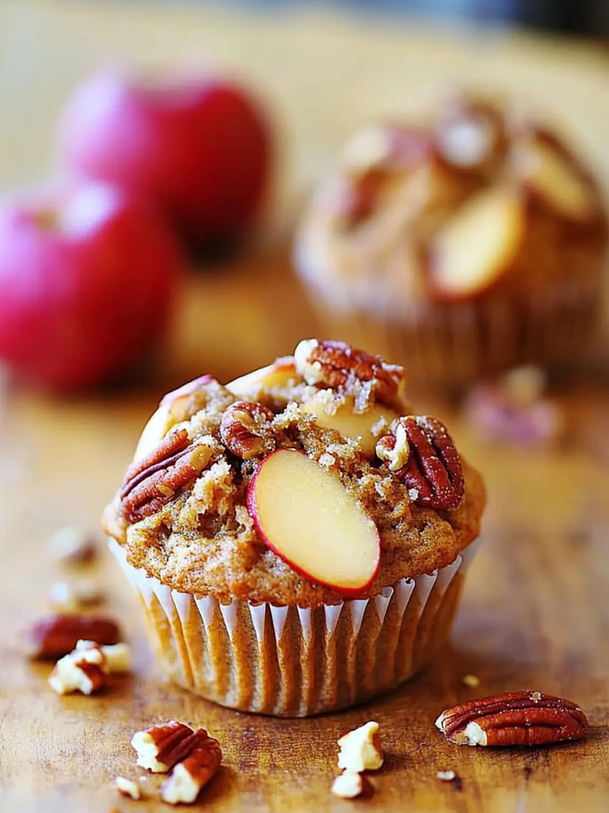 Whole Wheat Banana Bread Muffins with Apples and Pecans Bliss 5 Whole Wheat Banana Bread Muffins with Apples and Pecans