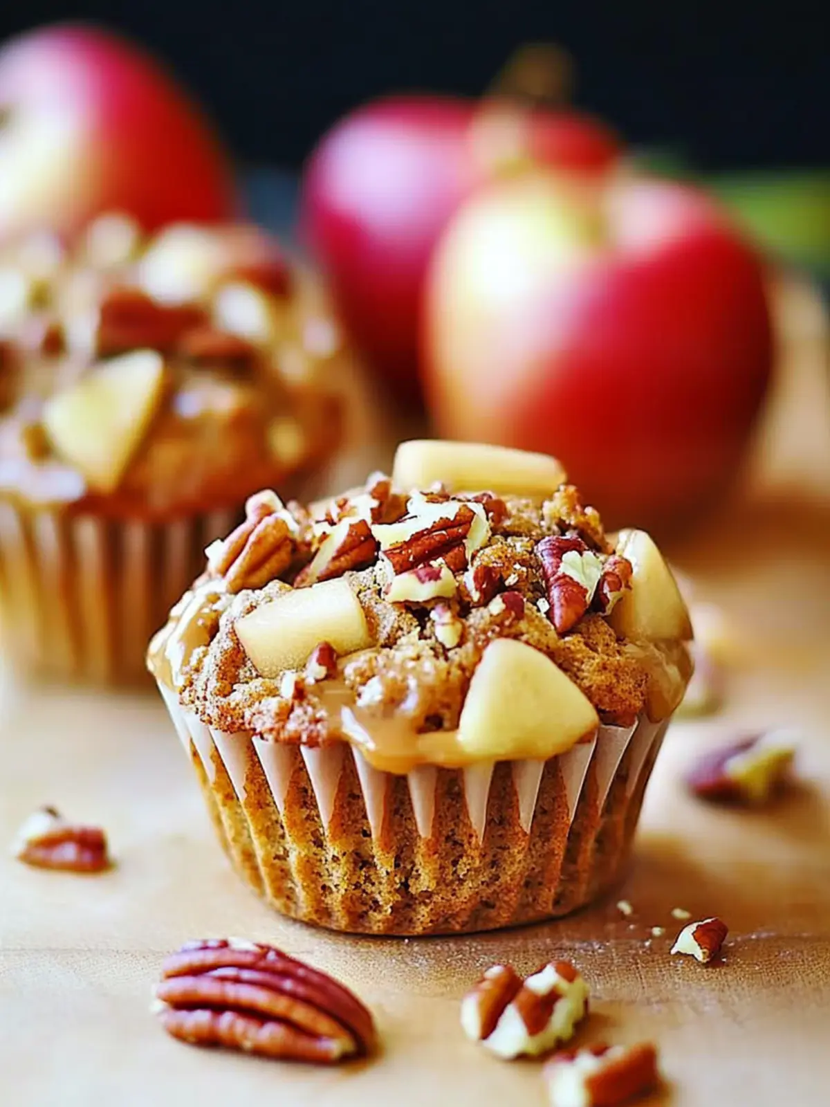 Whole Wheat Banana Bread Muffins with Apples and Pecans Bliss 3 Whole Wheat Banana Bread Muffins with Apples and Pecans