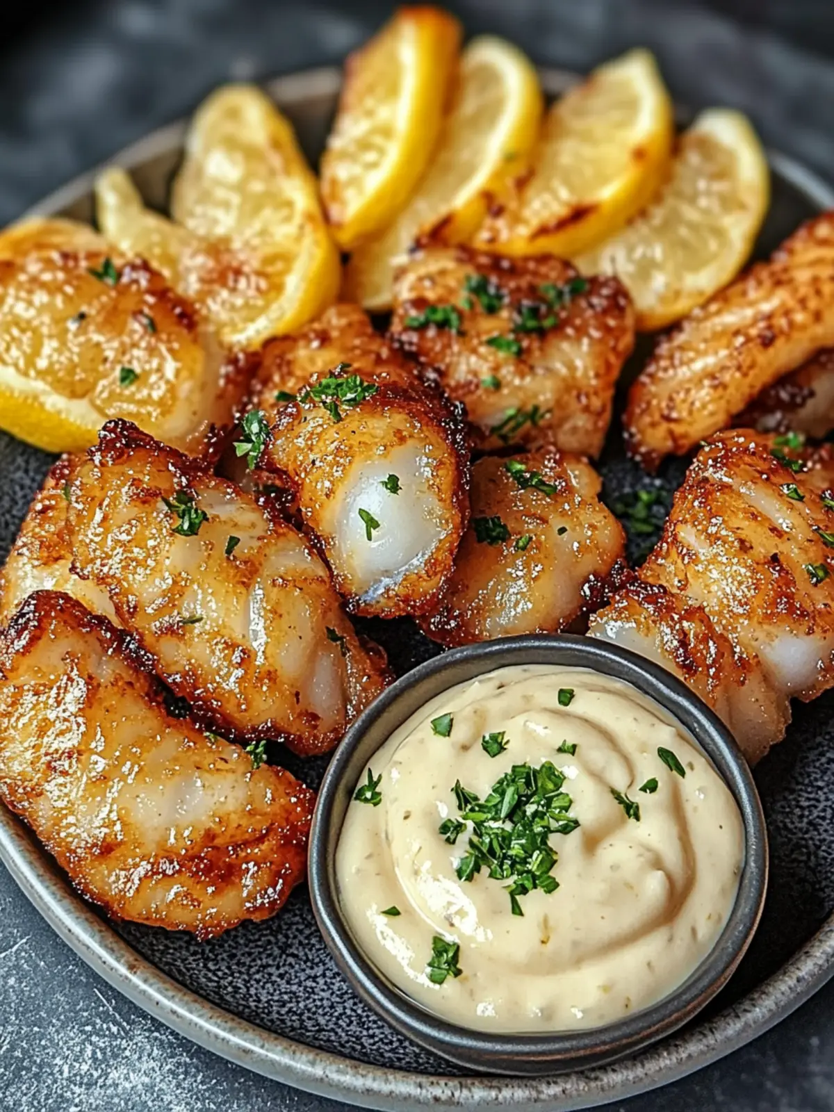 Lemon Butter Fish Bites with Garlic Aioli for Easy Weeknight Dinners 3 Lemon Butter Fish Bites with Garlic Aioli