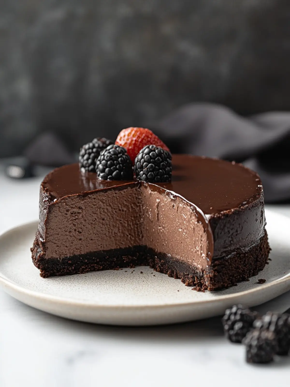 Decadent Triple Chocolate Cheesecake: Indulge in Every Bite 3 Triple Chocolate Cheesecake