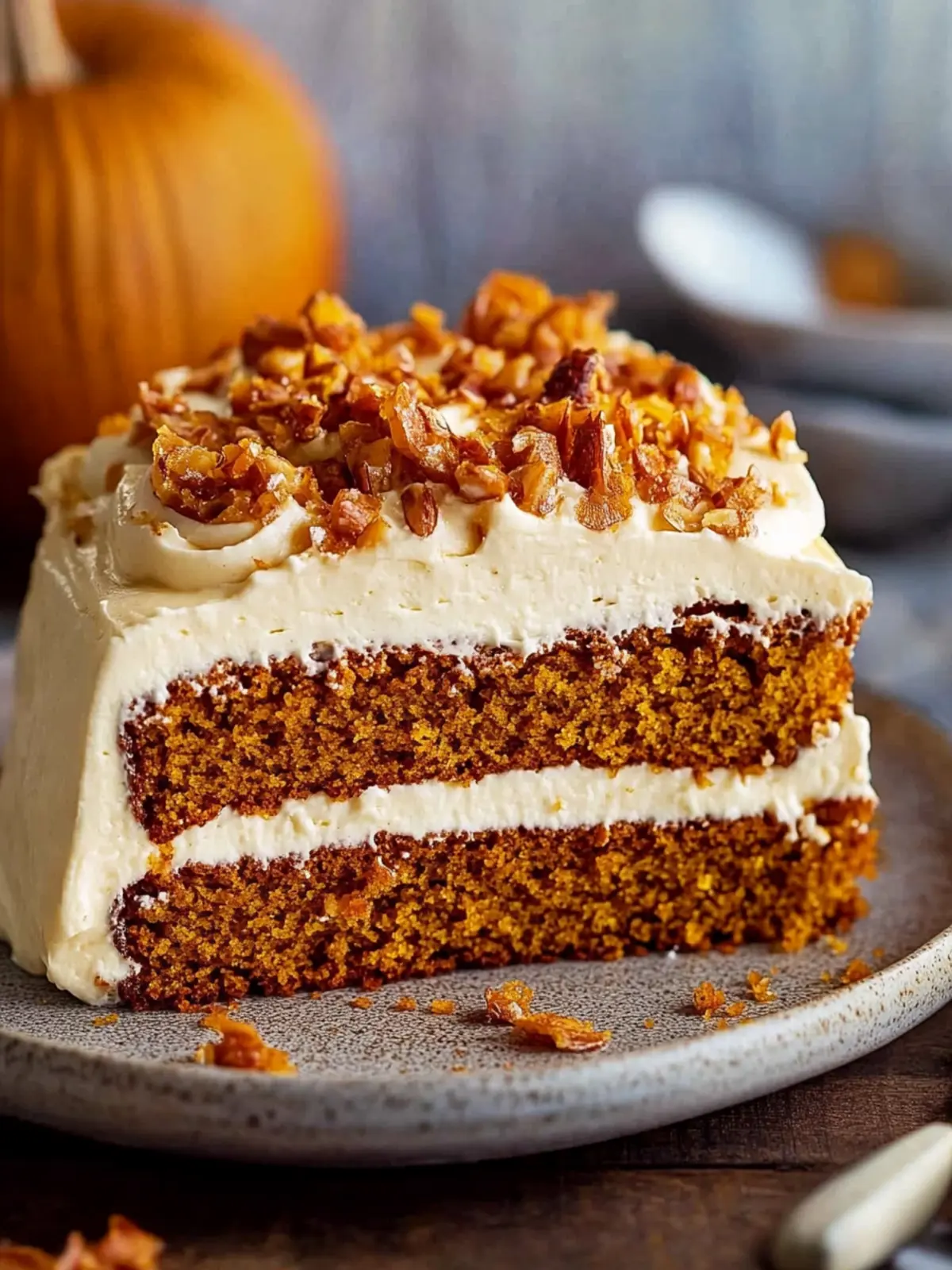 Moist Pumpkin Cake with Cream Cheese Frosting Bliss 3 Pumpkin Cake with Cream Cheese Frosting