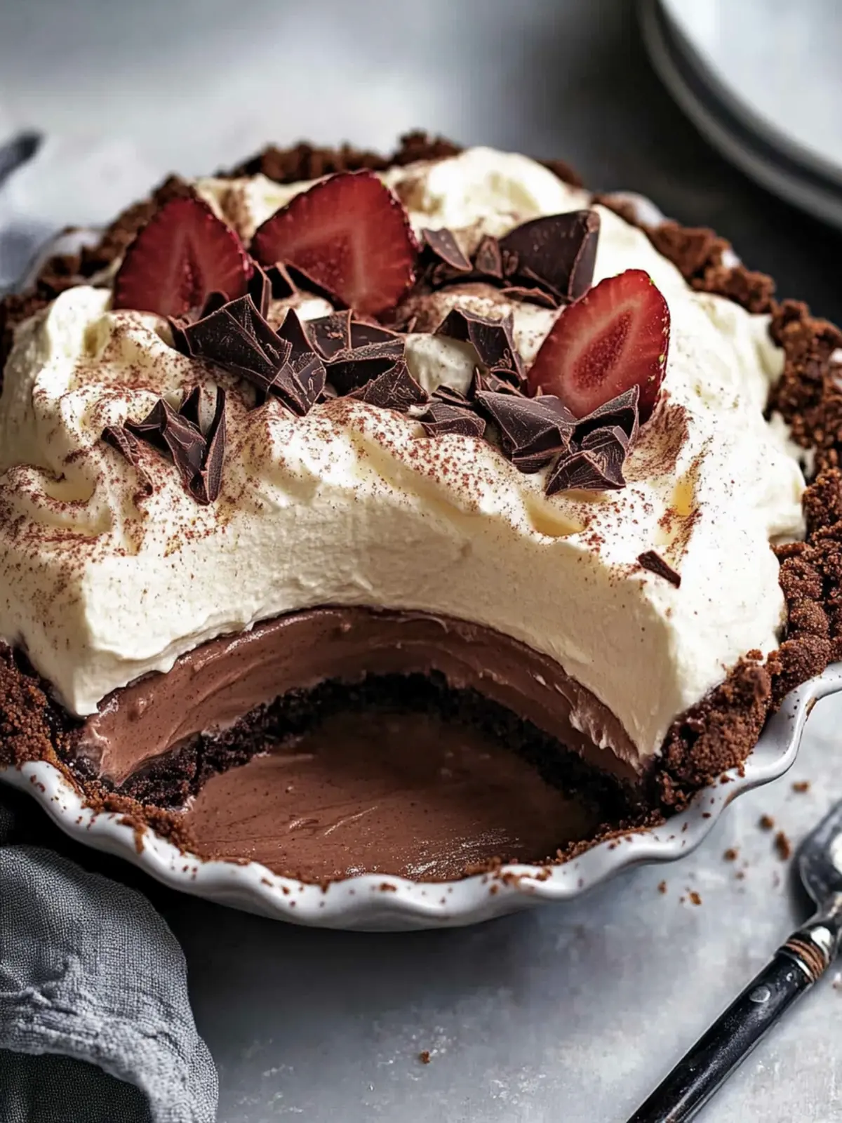 Irresistible Chocolate Cream Pie: Easy No-Bake Delight 3 Chocolate Cream Pie