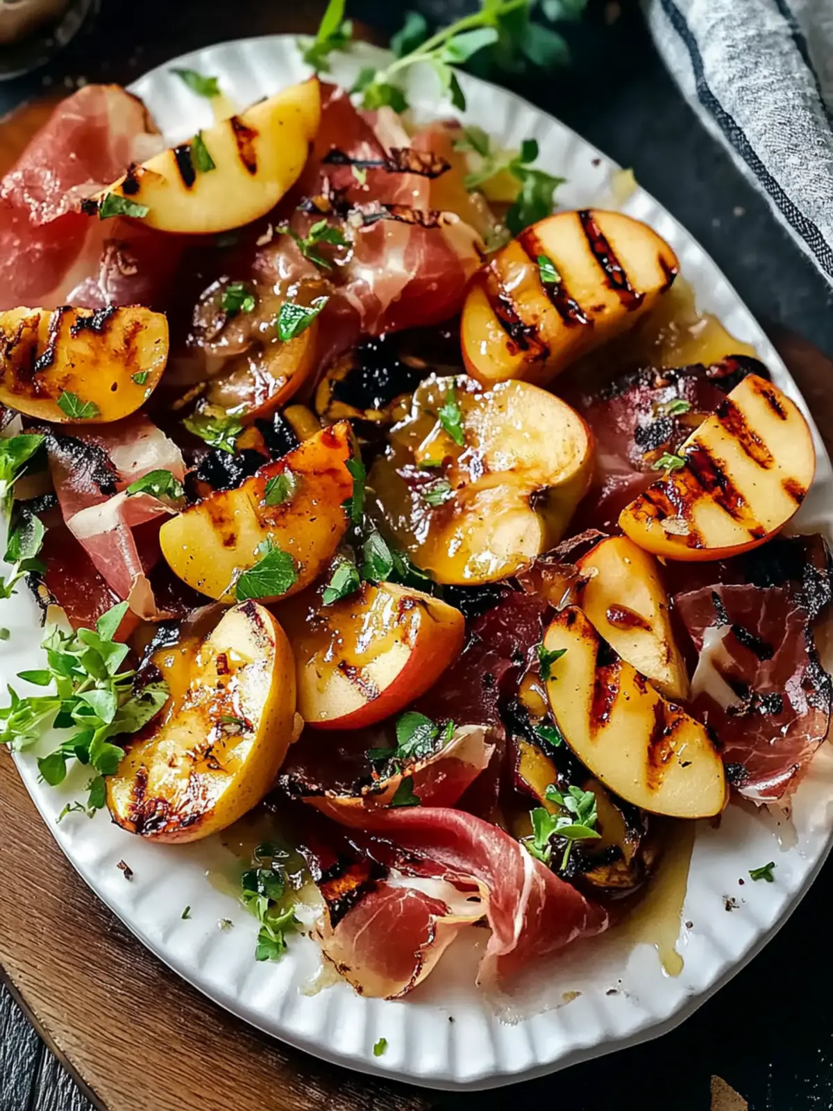 Grilled Apples with Prosciutto and Honey: A Sweet Savory Delight 4 Grilled Apples with Prosciutto and Honey (Sweet & Savory)