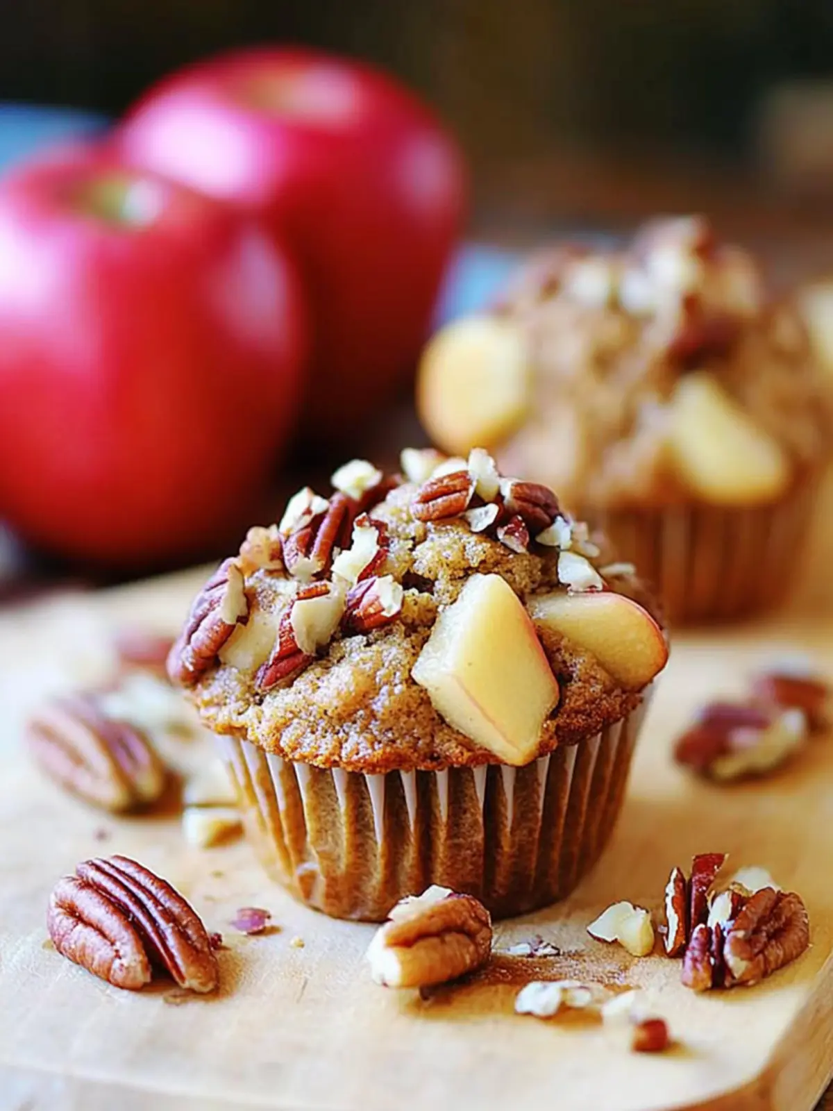 Whole Wheat Banana Bread Muffins with Apples and Pecans Bliss 4 Whole Wheat Banana Bread Muffins with Apples and Pecans