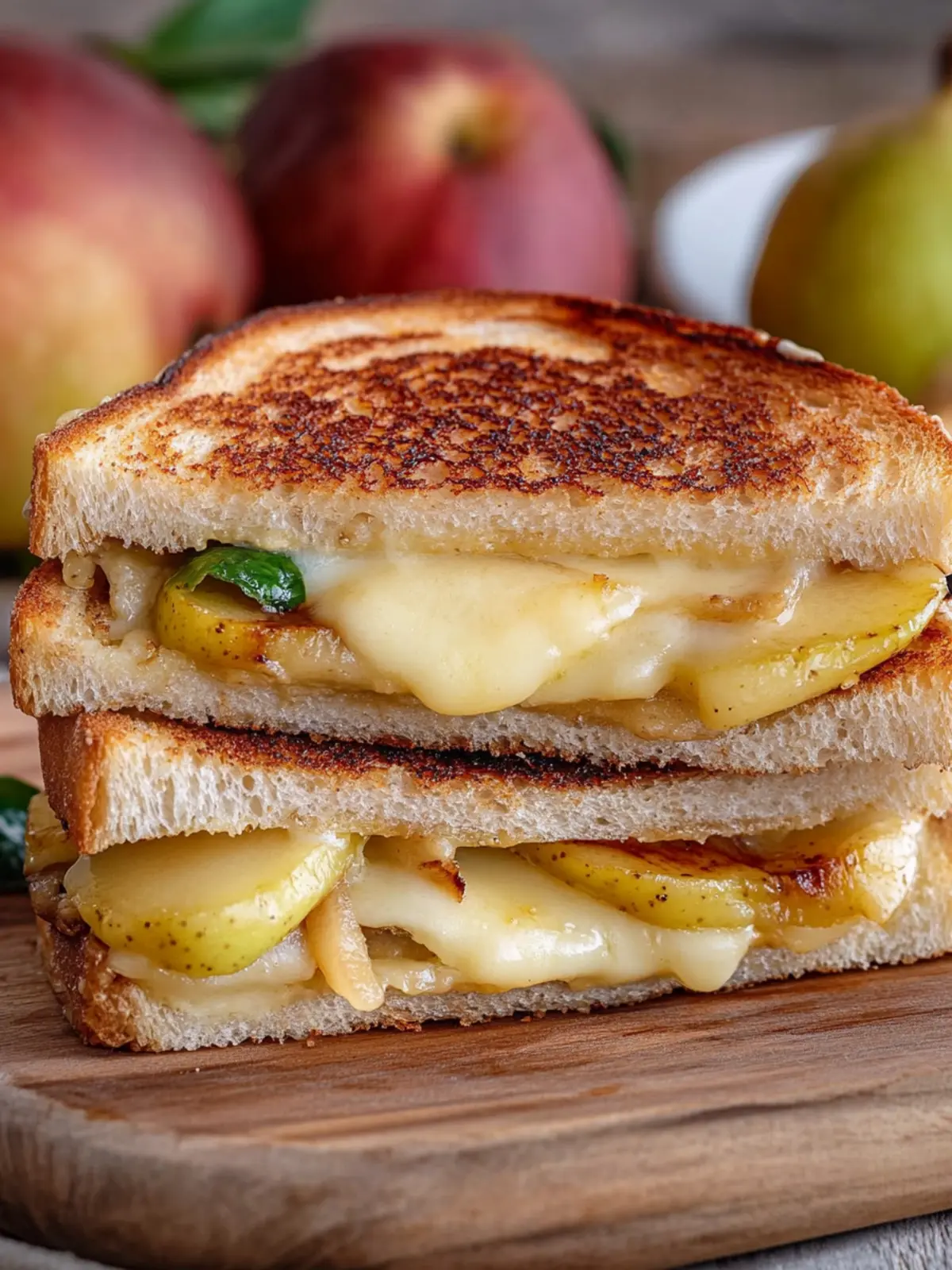 Indulge in a Pear & Brie Grilled Cheese Sandwich Delight 2 Pear & Brie Grilled Cheese Sandwich