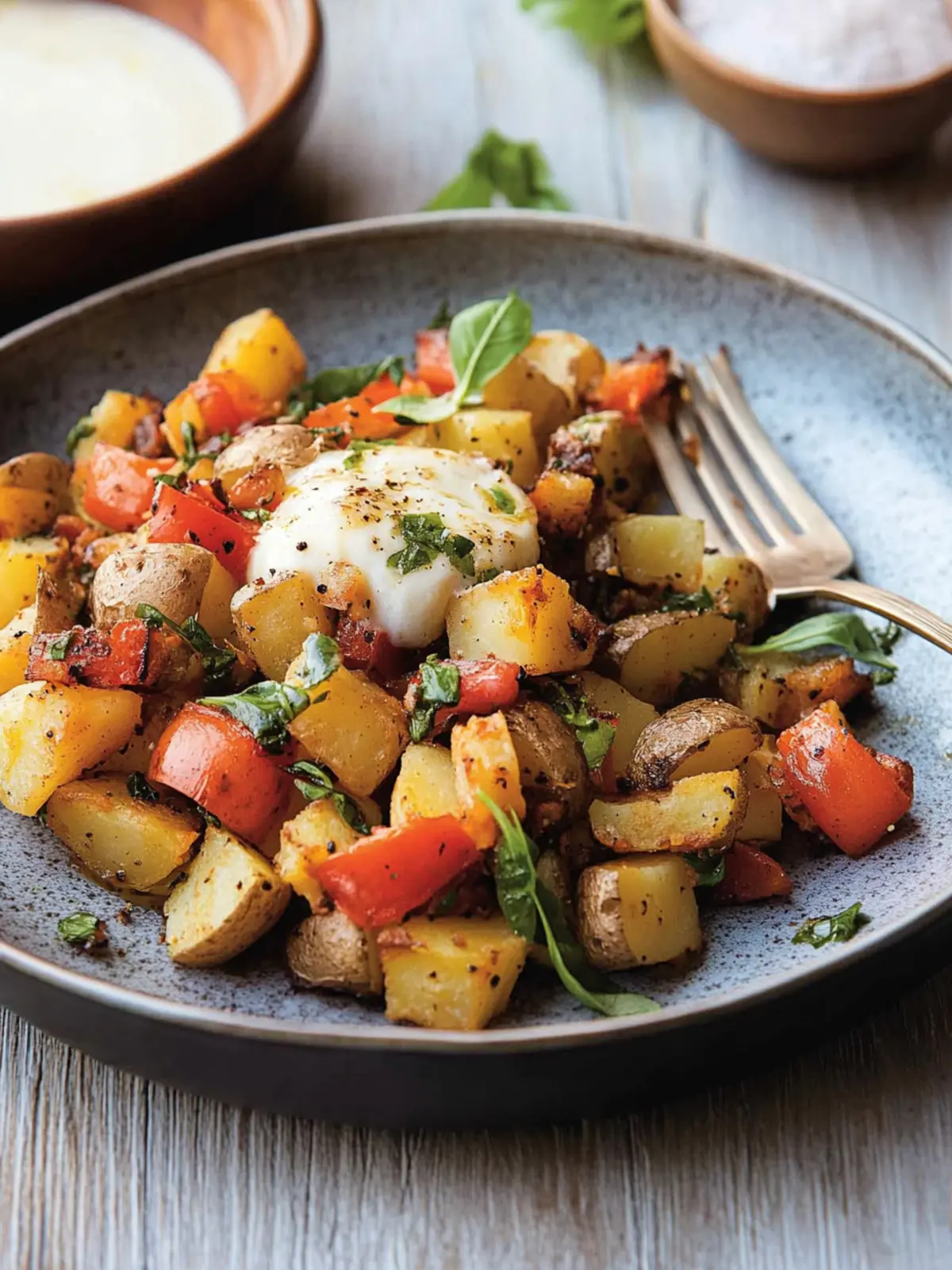 Savory Breakfast Potato Hash with Bacon and Herbs Bliss 4 Breakfast Potato Hash