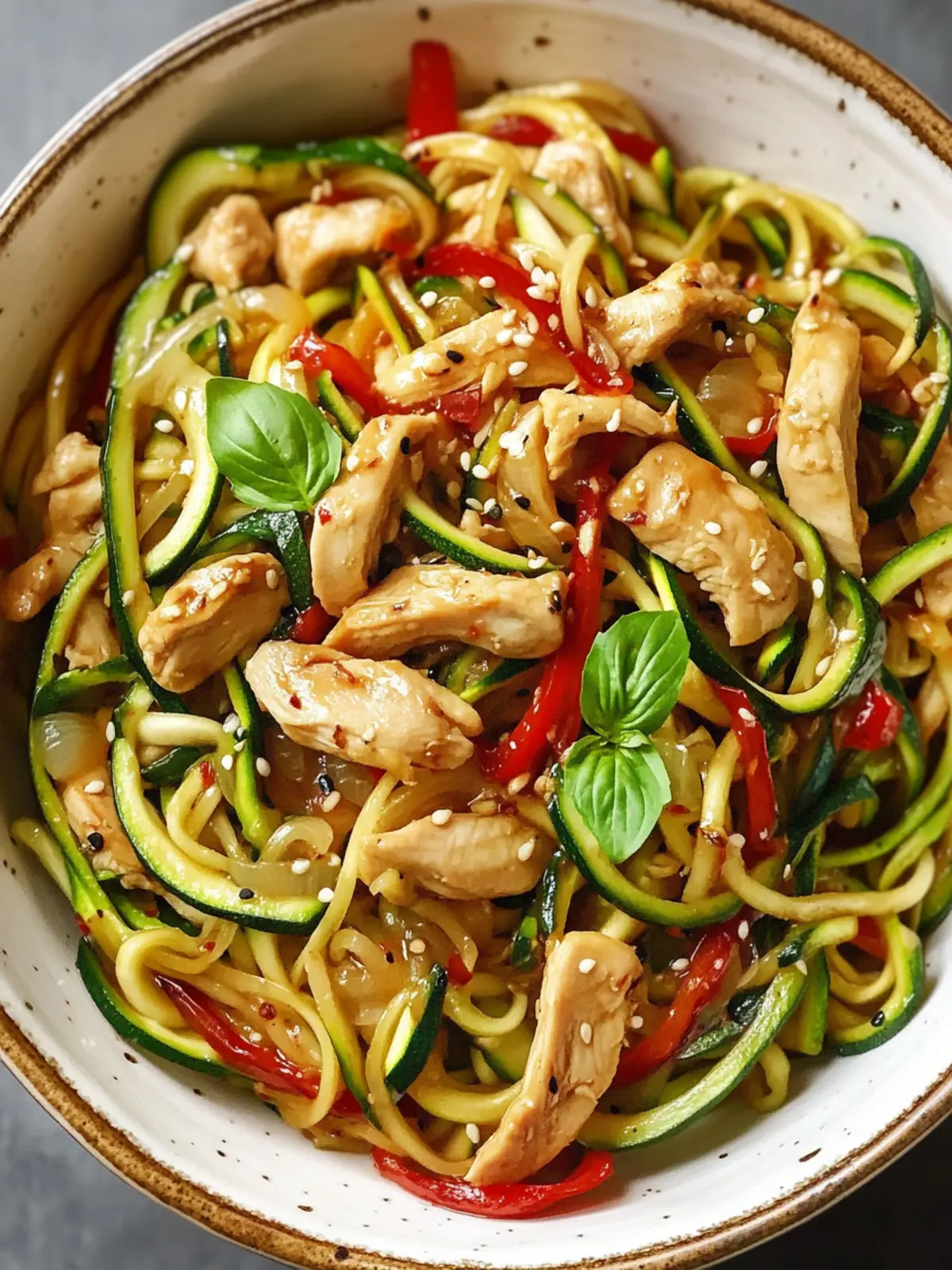 Garlic Chicken Zucchini Noodles Stir Fry: A Healthy Delight 2 Garlic Chicken Zucchini Noodles Stir Fry