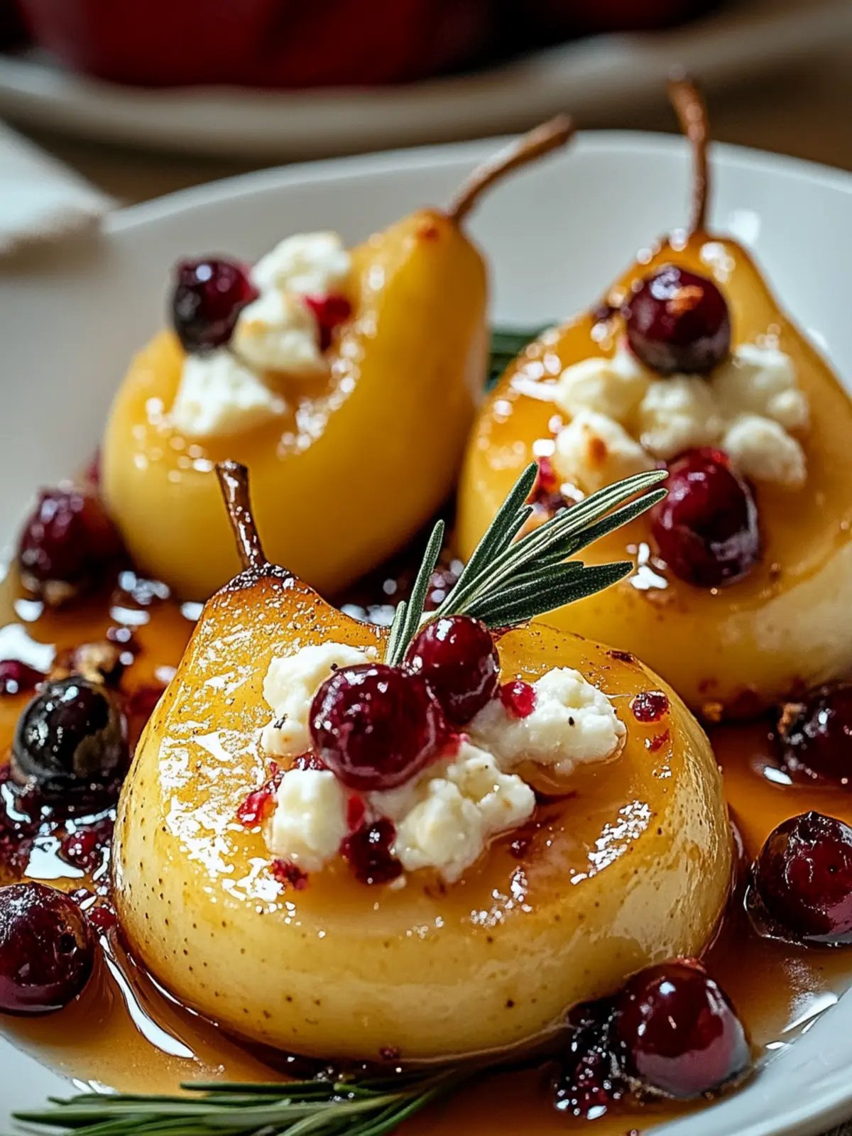 Baked Pears with Goat Cheese, Honey, and Cranberries Bliss 5 Baked Pears with Goat Cheese, Honey, and Cranberries