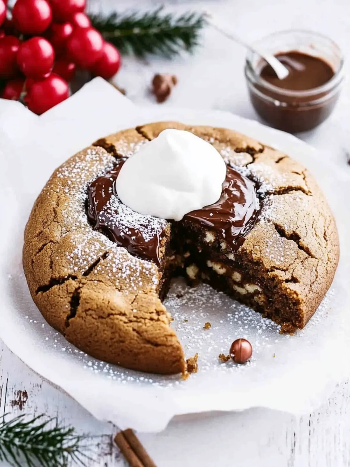 Nutella Stuffed Deep Dish Gingerbread Cookie Bliss Awaited 5 Nutella Stuffed Deep Dish Gingerbread Cookie