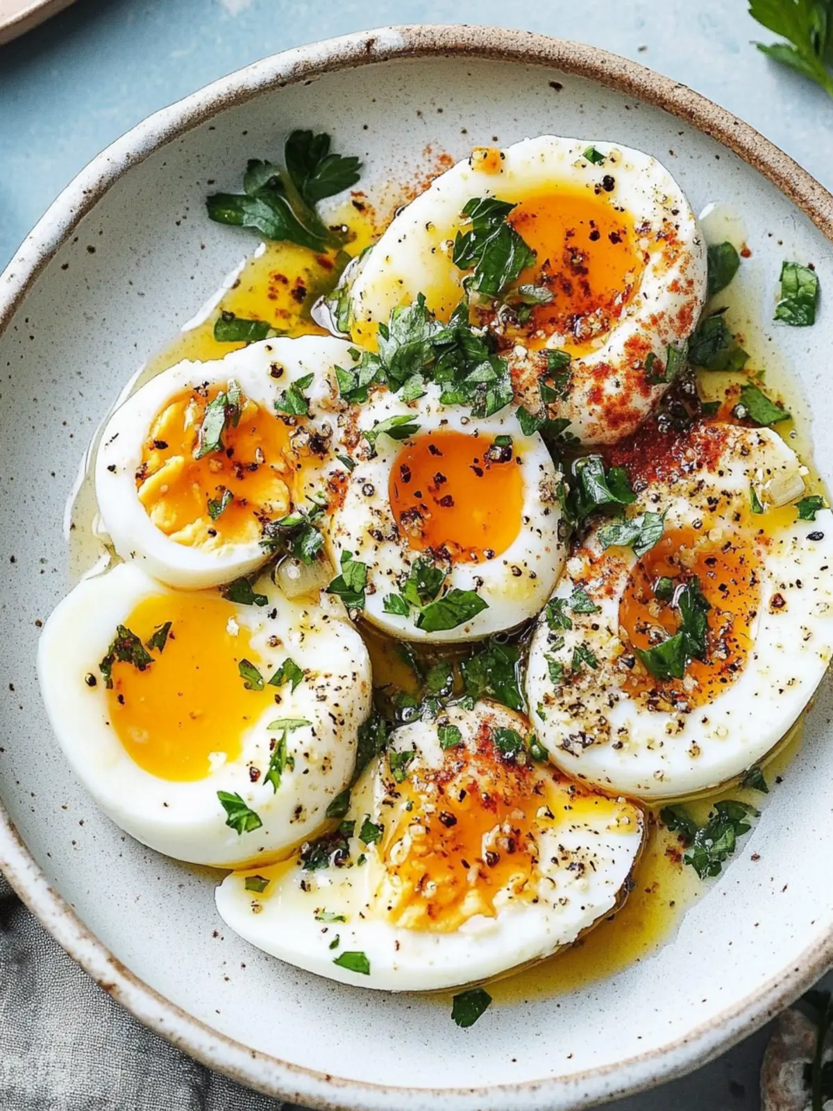 Jammy Eggs with Chili Butter and Garlic Yogurt Bliss 2 Jammy Eggs with Chili Butter and Garlic Yogurt