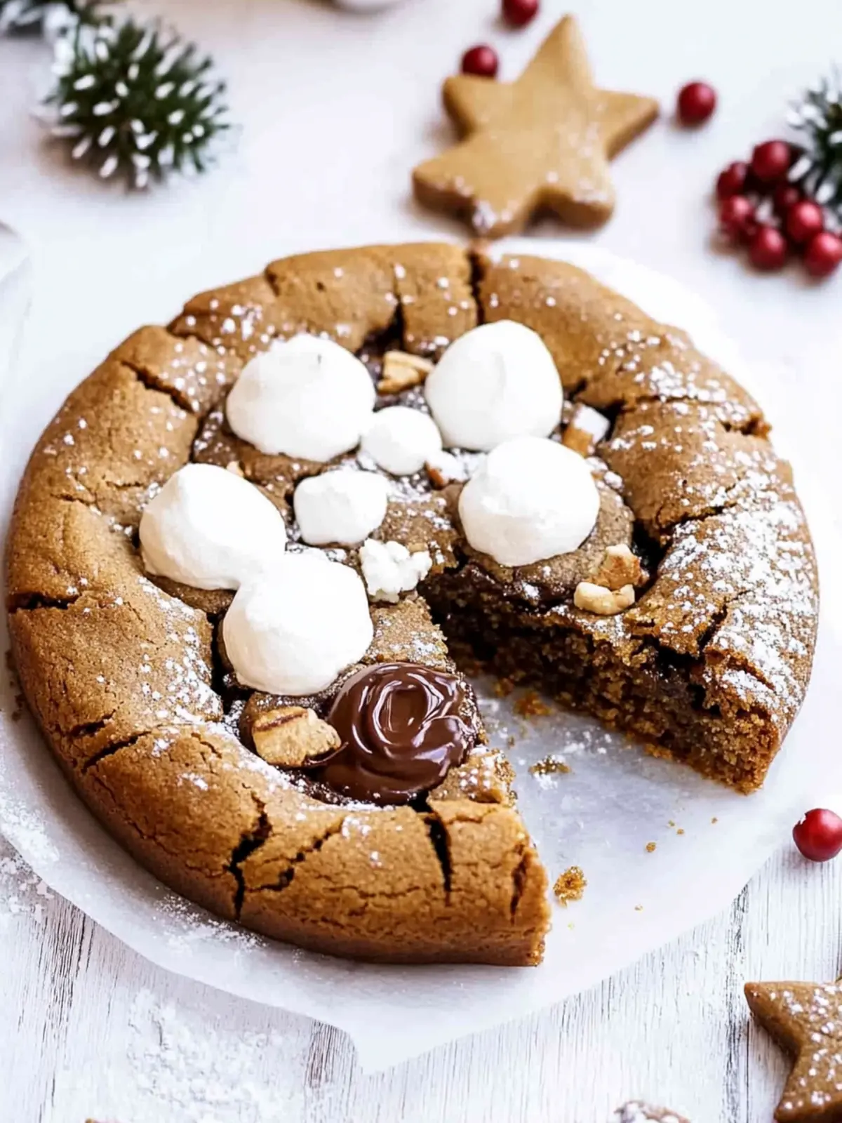 Nutella Stuffed Deep Dish Gingerbread Cookie Bliss Awaited 2 Nutella Stuffed Deep Dish Gingerbread Cookie