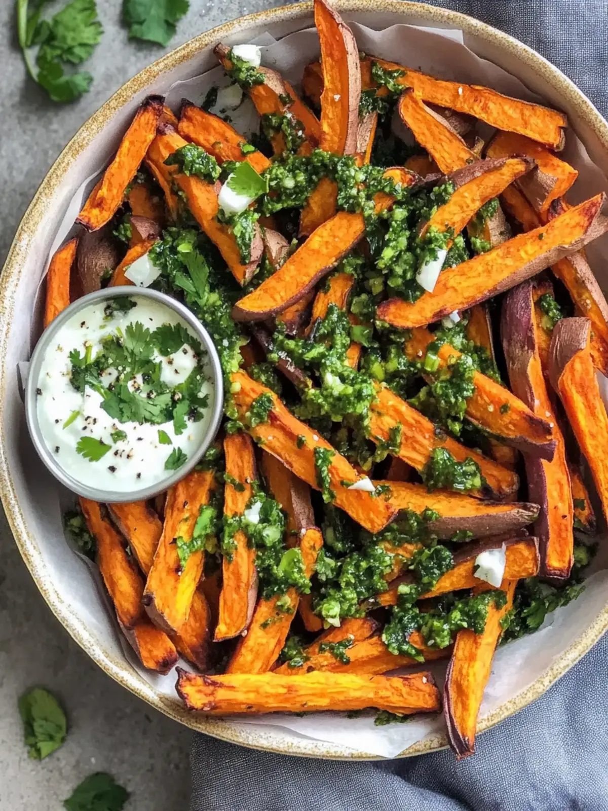 Chimichurri Loaded Sweet Potato Fries: A Satisfying Vegan Treat 5 Chimichurri Loaded Sweet Potato Fries