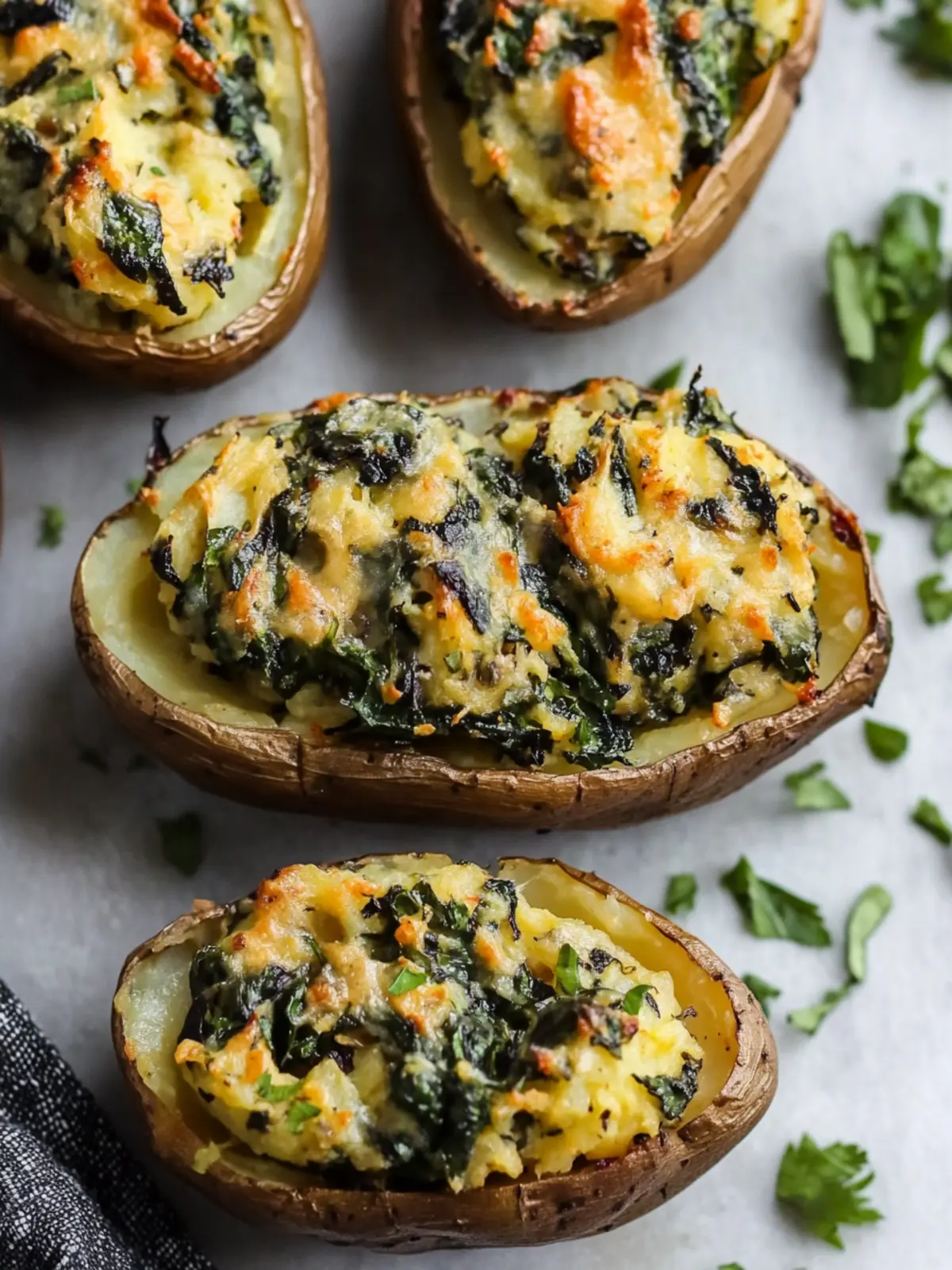 Vegan Twice Baked Potatoes with Collard Greens Magic 5 Vegan Twice Baked Potatoes with Collard Greens