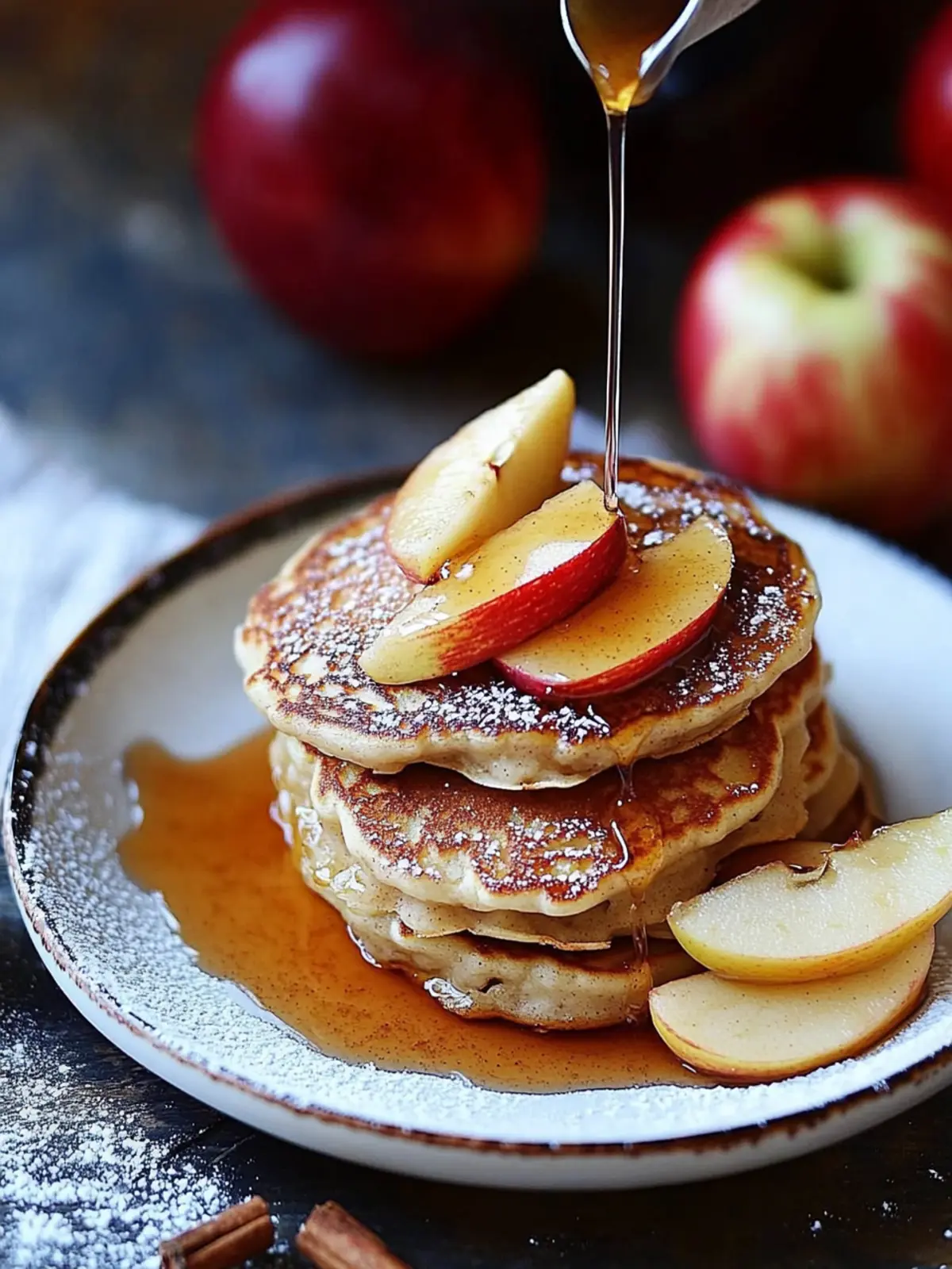 Fluffy Apple Cinnamon Yogurt Pancakes for a Healthy Breakfast 4 Apple cinnamon yogurt pancakes