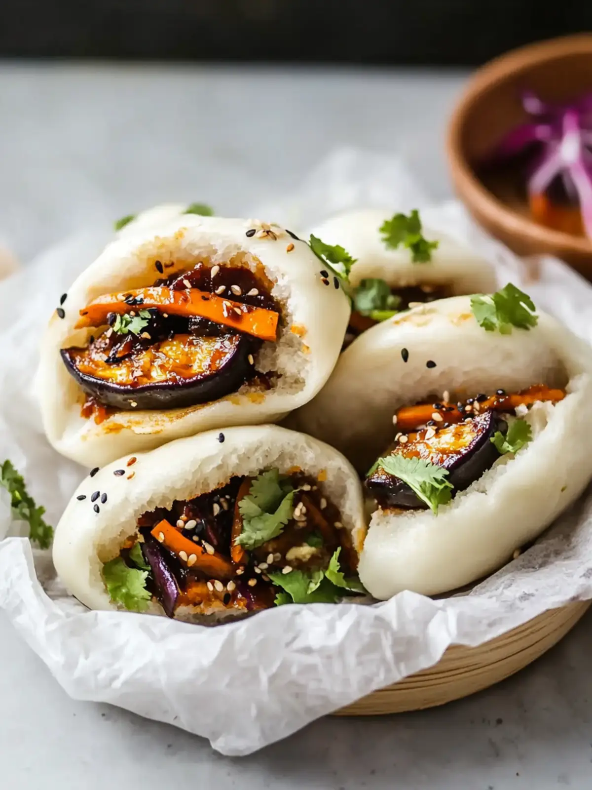 Delicious Hoisin Eggplant Bao That Will Wow Your Taste Buds 4 Hoisin Eggplant Bao (Chinese Steamed Buns)