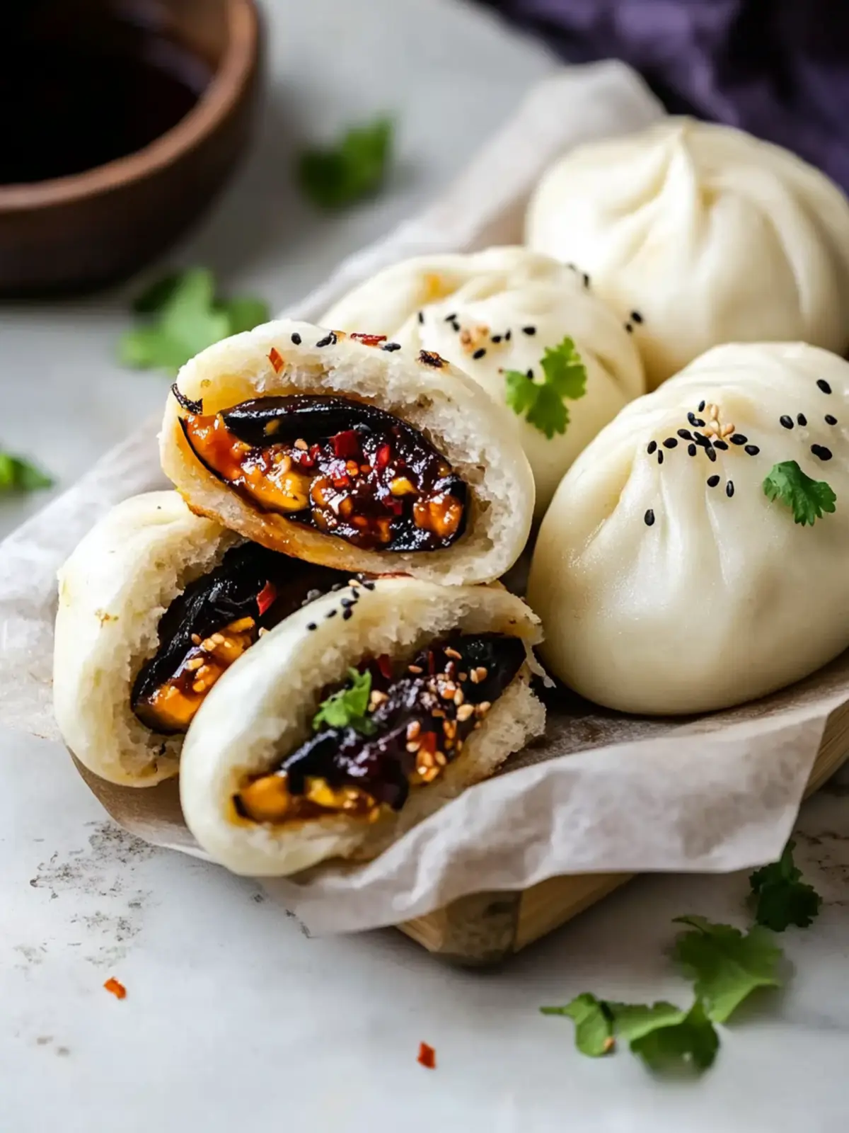 Delicious Hoisin Eggplant Bao That Will Wow Your Taste Buds 3 Hoisin Eggplant Bao (Chinese Steamed Buns)