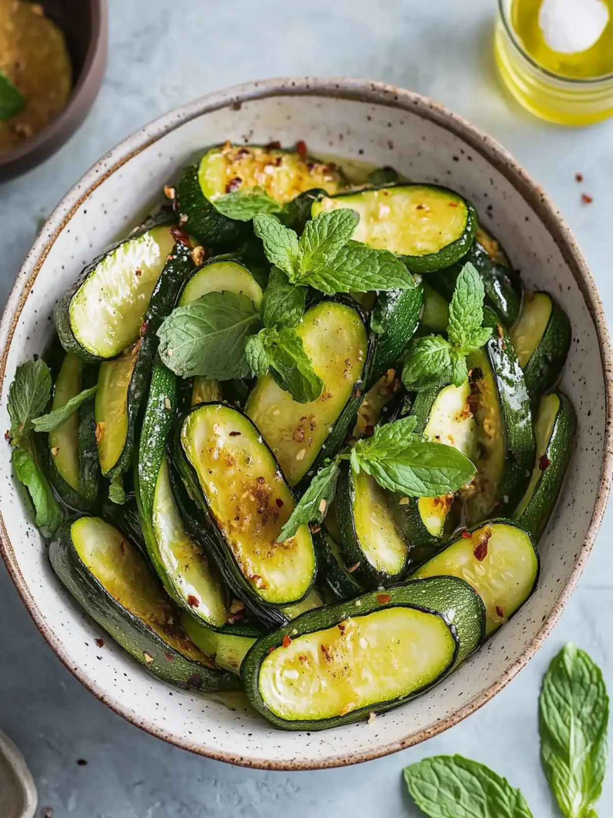 Marinated Zucchini with Mint and Thai Basil – A Summer Delight 5 Marinated Zucchini with Mint and Thai Basil