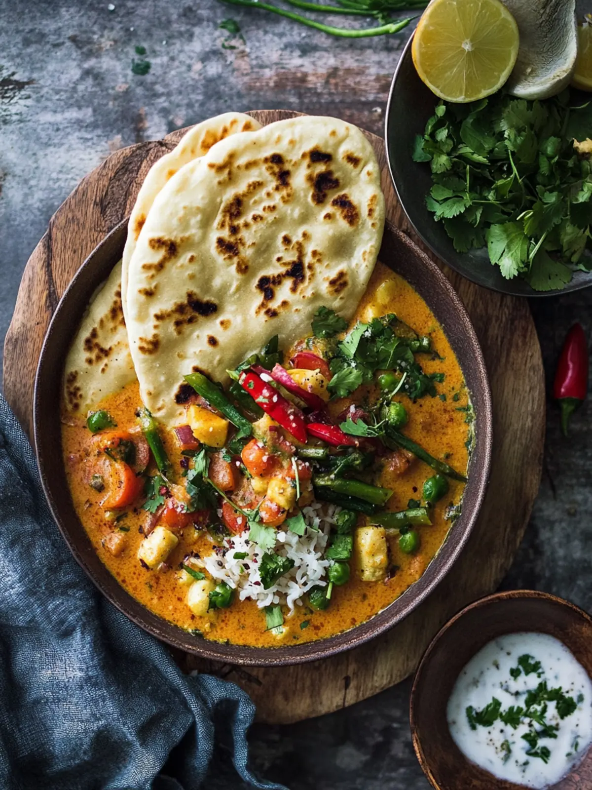 Cozy Winter Vegetable Coconut Curry with Garlic Butter Naan 5 Winter Vegetable Coconut Curry with Garlic Butter Naan