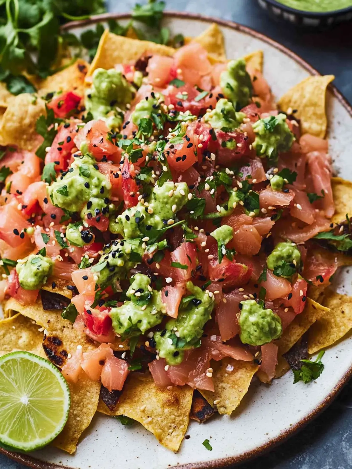Ahi Tuna Nachos: Festive Flavor with a Grogu Twist! 5 Ahi Tuna Nachos