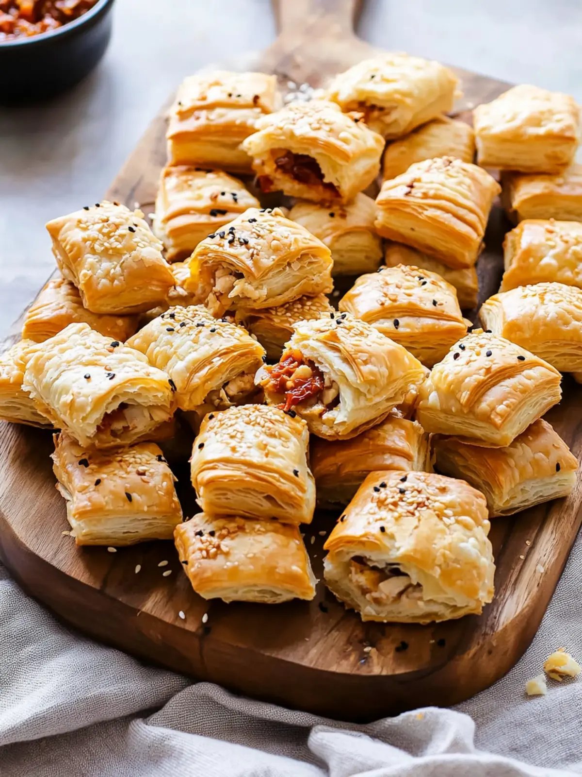 Savory Sun-Dried Tomato Chicken Puffs for Easy Entertaining 3 Sun-Dried Tomato Chicken Puffs