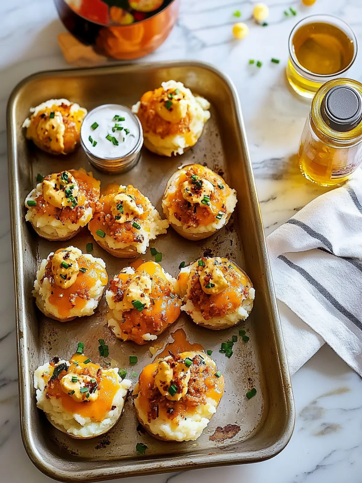 Crispy Loaded Smashed Potatoes for Ultimate Snack Cravings 4 Loaded Smashed Potatoes