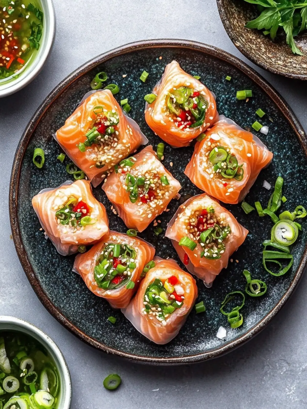 Crispy Rice Paper Roll-Ups with Salmon That Wow Every Bite 4 Crispy Rice Paper Roll-Ups with Salmon