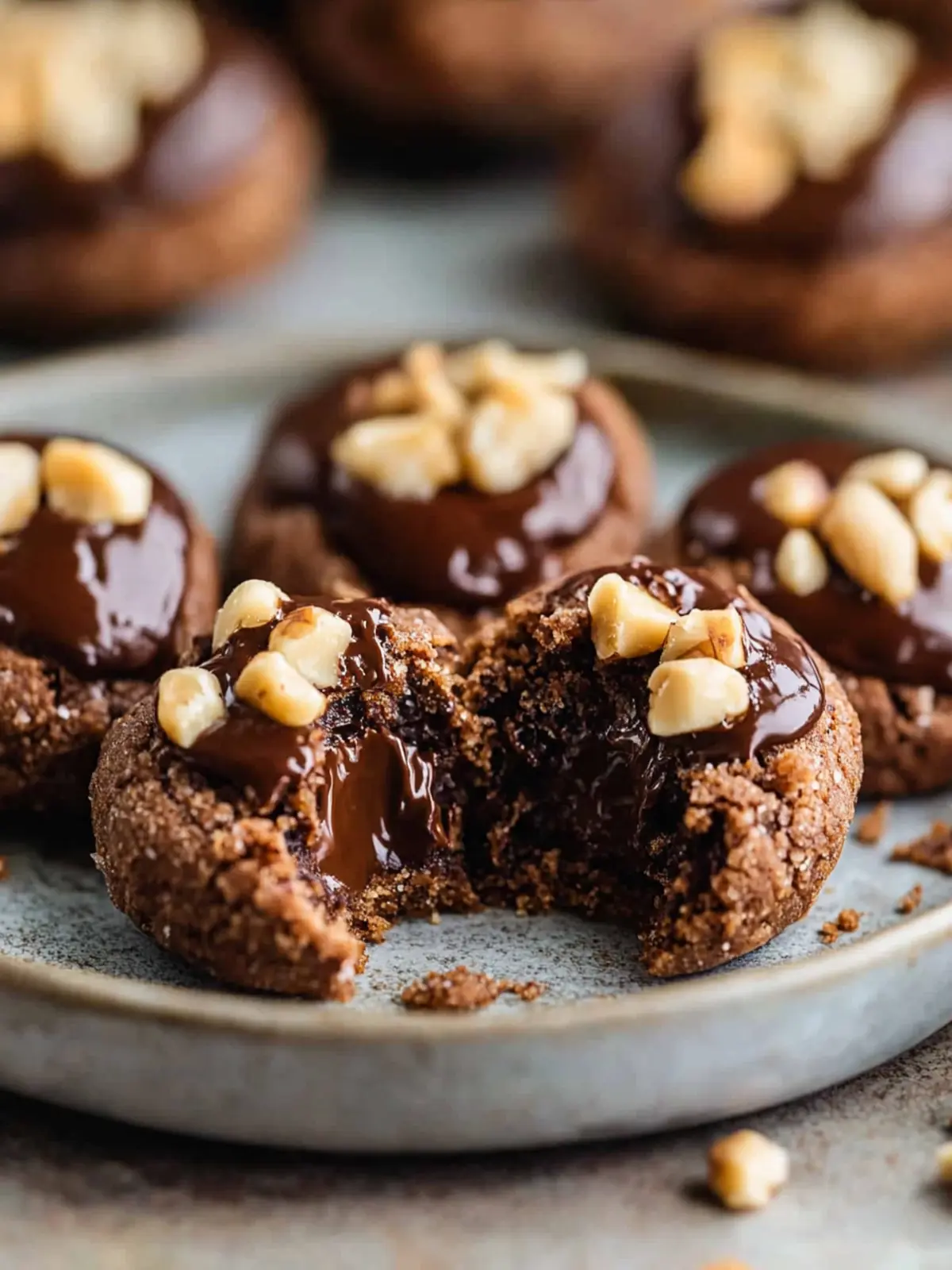 Decadent Chocolate Hazelnut Thumbprint Cookies with Nutella Bliss 5 Chocolate Hazelnut Thumbprint Cookies (with Nutella)