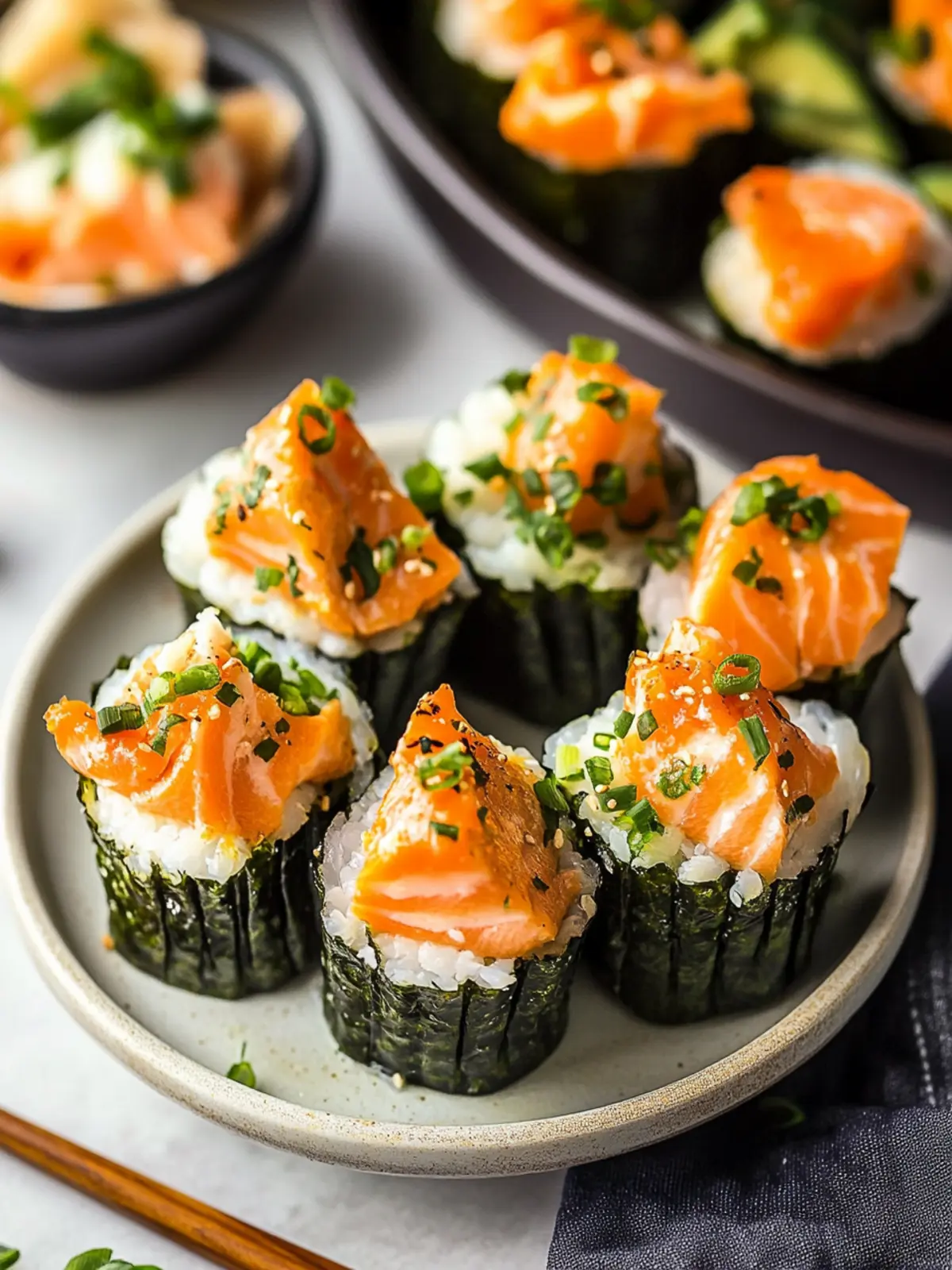 Easy Baked Salmon Sushi Cups Recipe You’ll Love in 30 Minutes 3 Easy Baked Salmon Sushi Cups (Viral Recipe)