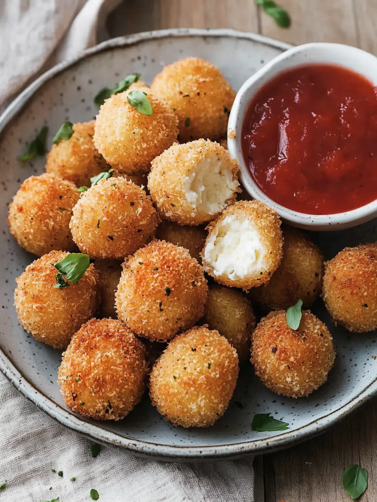 Crispy Fried Mozzarella Balls Perfect for Any Gathering 2 Fried Mozzarella Balls