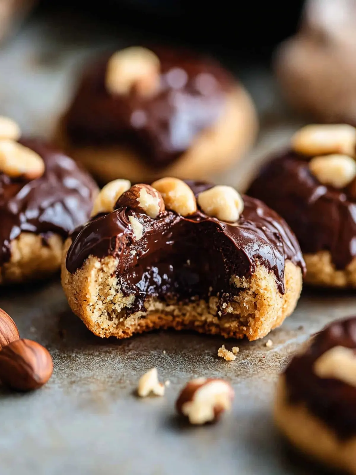 Decadent Chocolate Hazelnut Thumbprint Cookies with Nutella Bliss 3 Chocolate Hazelnut Thumbprint Cookies (with Nutella)