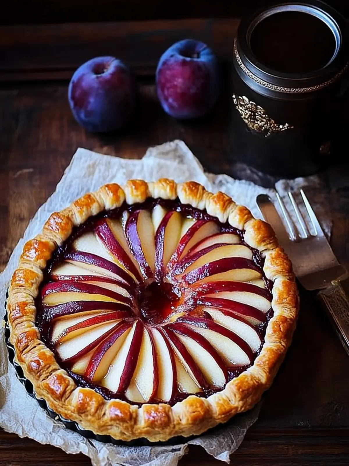Delicious Plum and Apple Puff Pastry Tart for Easy Entertaining 2 Plum and Apple Puff Pastry Tart